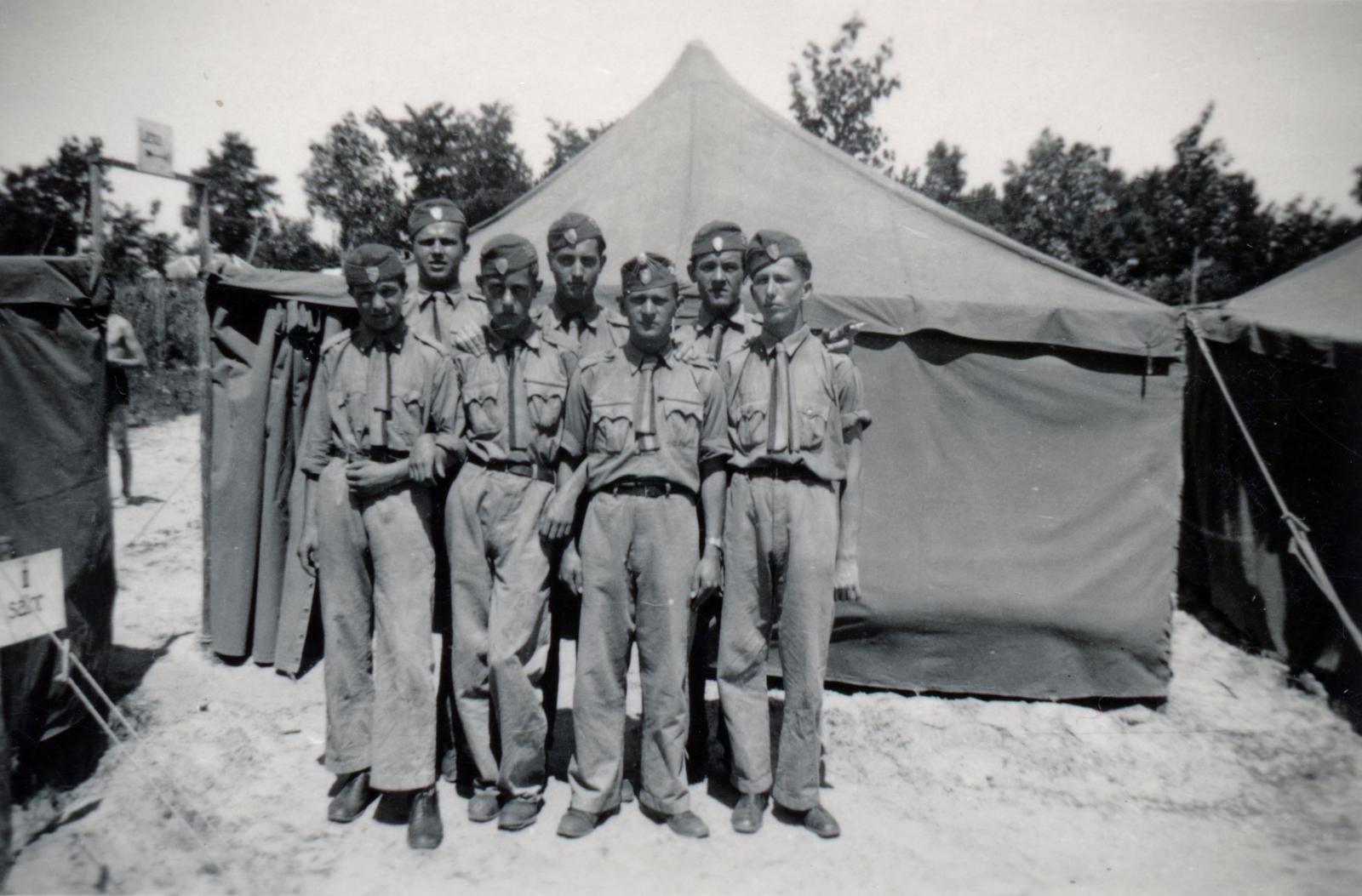 1941, Iván Zoltán dr., tableau, youth military organisation, tent, Fortepan #224804