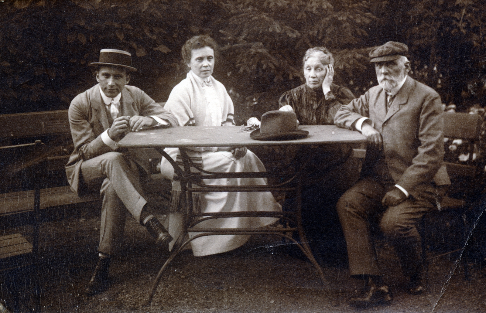 1912, Lechner hagyaték, tableau, table, hat on a table, Fortepan #224983