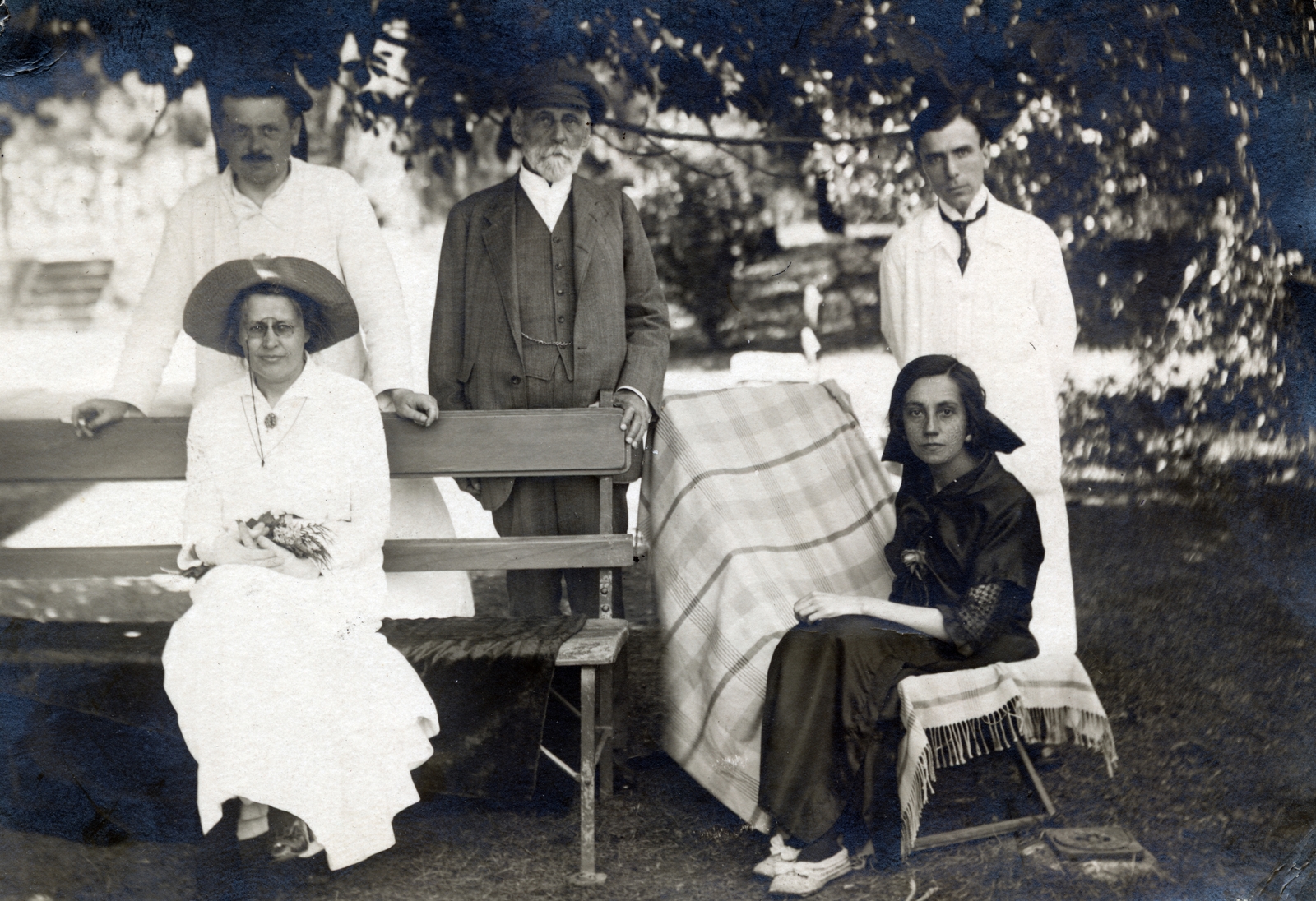 1917, Lechner hagyaték, tableau, white dress, Fortepan #224992