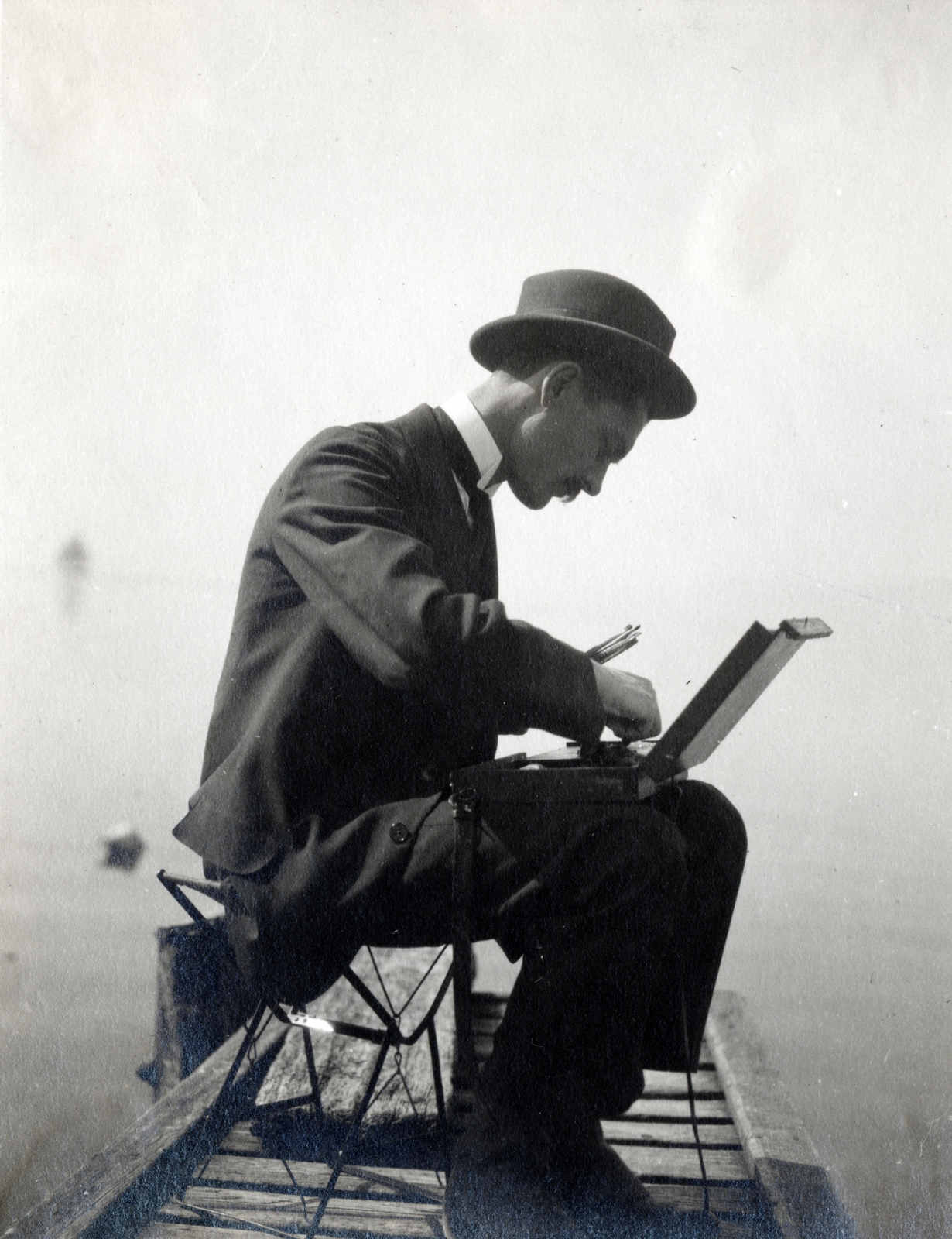 1918, Molnár C. Pál Múzeum, Best of, painter, brush, portrait, Fortepan #225063