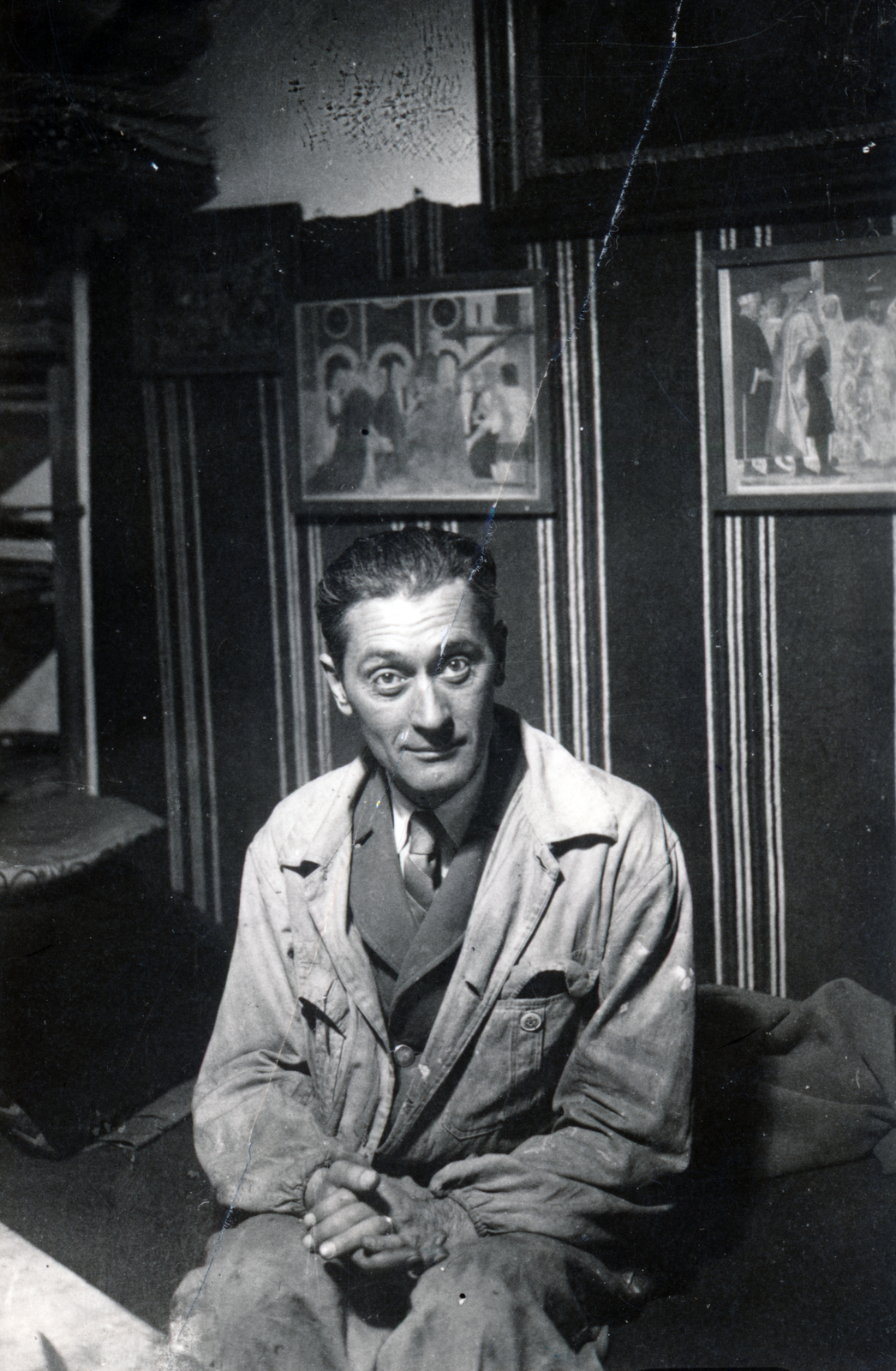 Molnár C. Pál festőművész., 1928, Molnár C. Pál Múzeum, painter, painting, portrait, Fortepan #225101