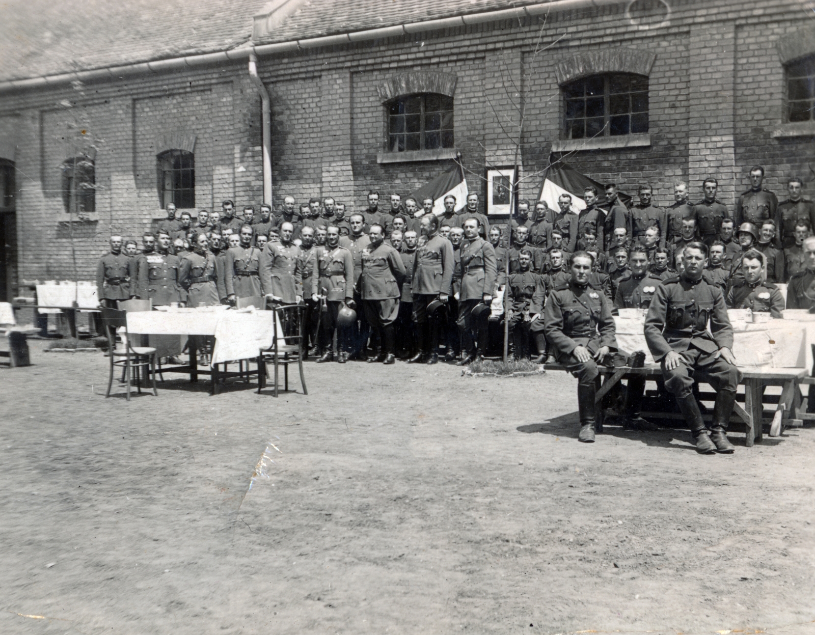 1929, Vincent Till Baumgartner, csoportkép, katonaság, bekeretezett kép, Fortepan #225184