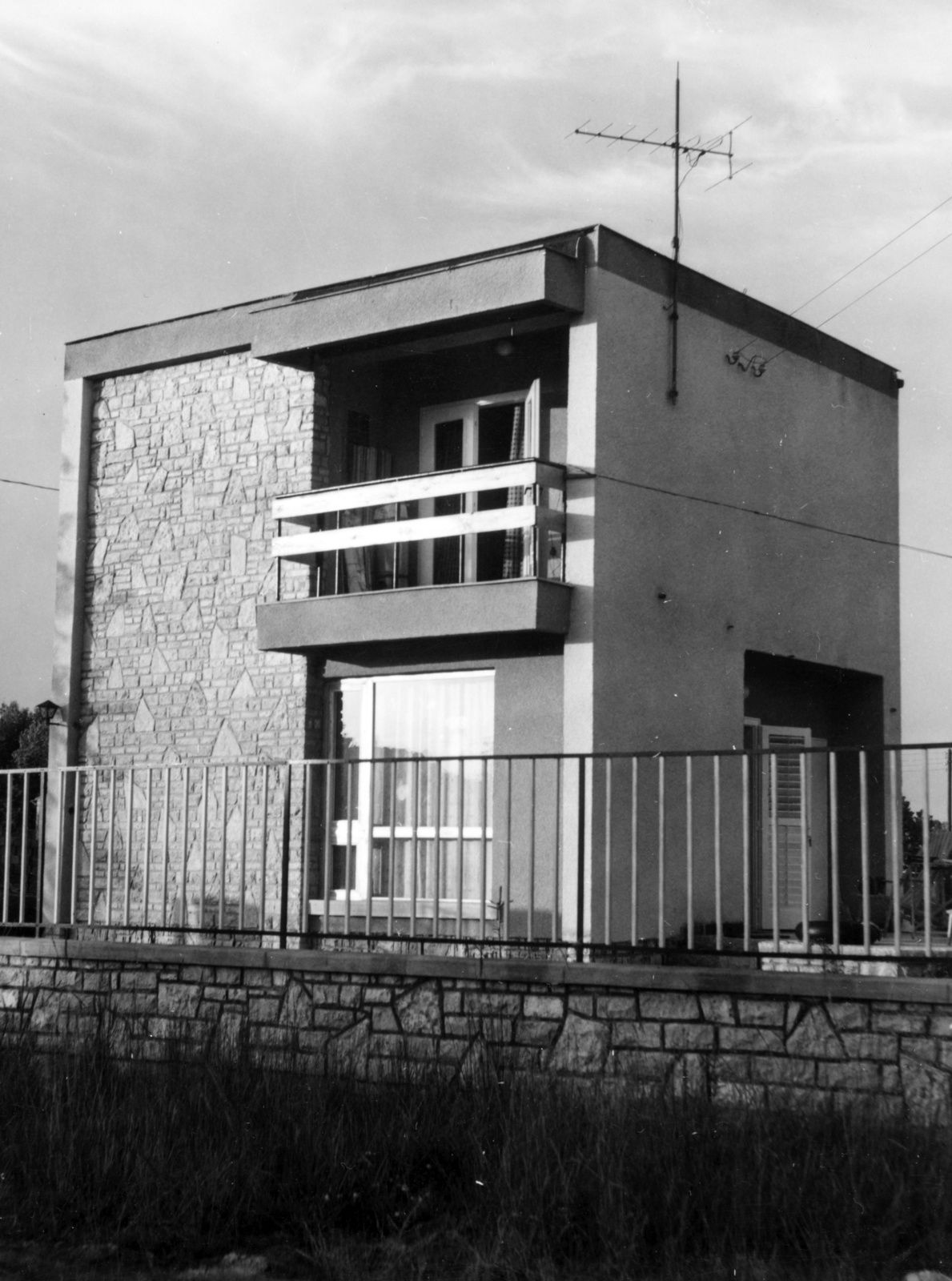1966, Vincent Till Baumgartner, modern építészet, lapostető, Fortepan #225201