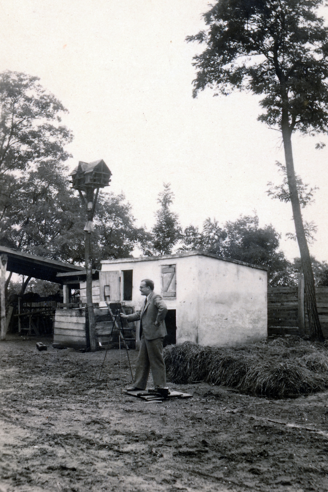 1937, Vincent Till Baumgartner, dovecote, tripod, Fortepan #225406