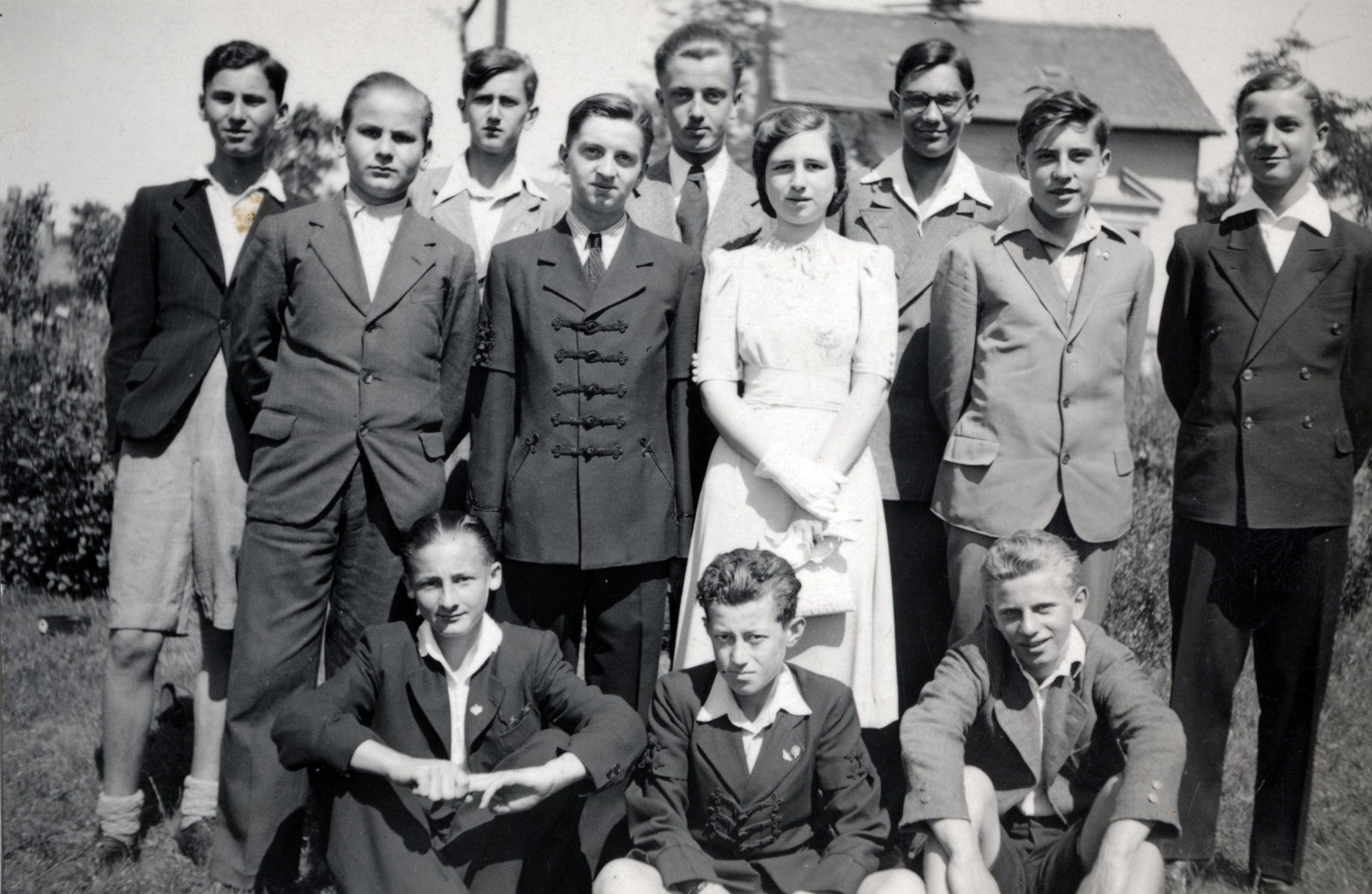 1941, Csonka Sándor, student, tableau, Fortepan #225653
