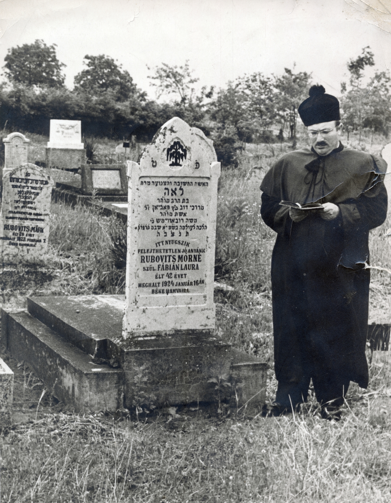 1951, Bónis József, judaism, Hebrew script, cemetery, tombstone, Fortepan #225954