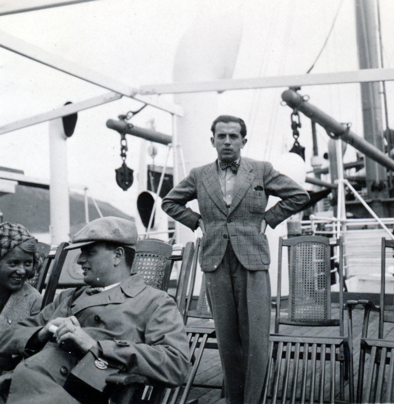 a felvétel az SS Sierra Cordoba óceánjáró hajó fedélzetén készült., 1935, Szántó Ildikó, portrait, man, bow tie, Fortepan #226143