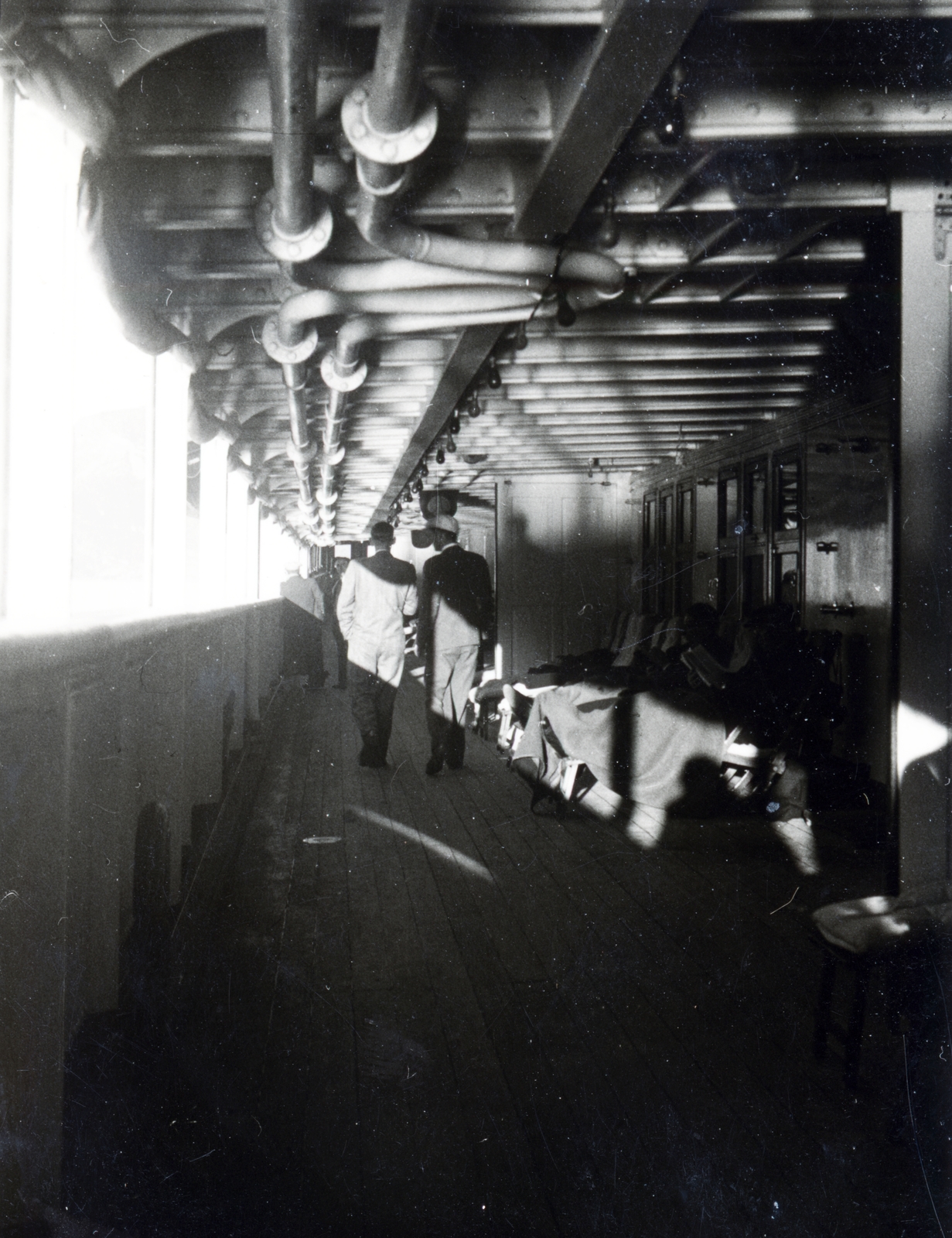 a felvétel az SS Sierra Cordoba óceánjáró hajó fedélzetén készült., 1935, Szántó Ildikó, fény-árnyék, Fortepan #226145