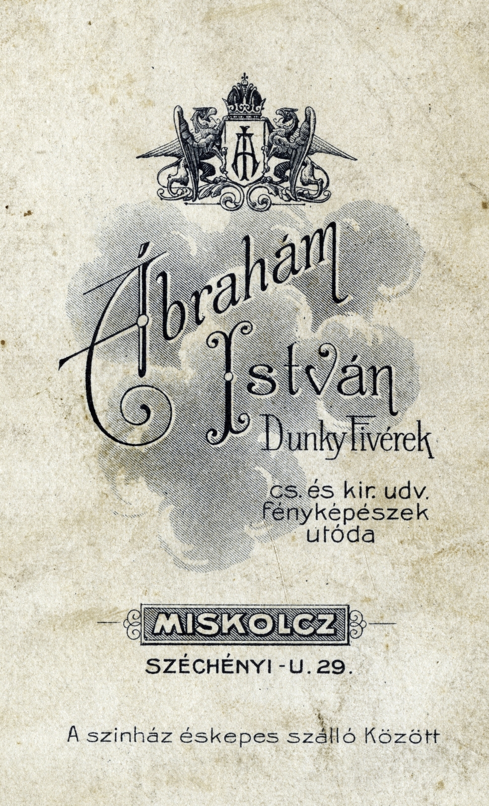 Miskolc, 1915, verso, photographer, Fortepan #226271