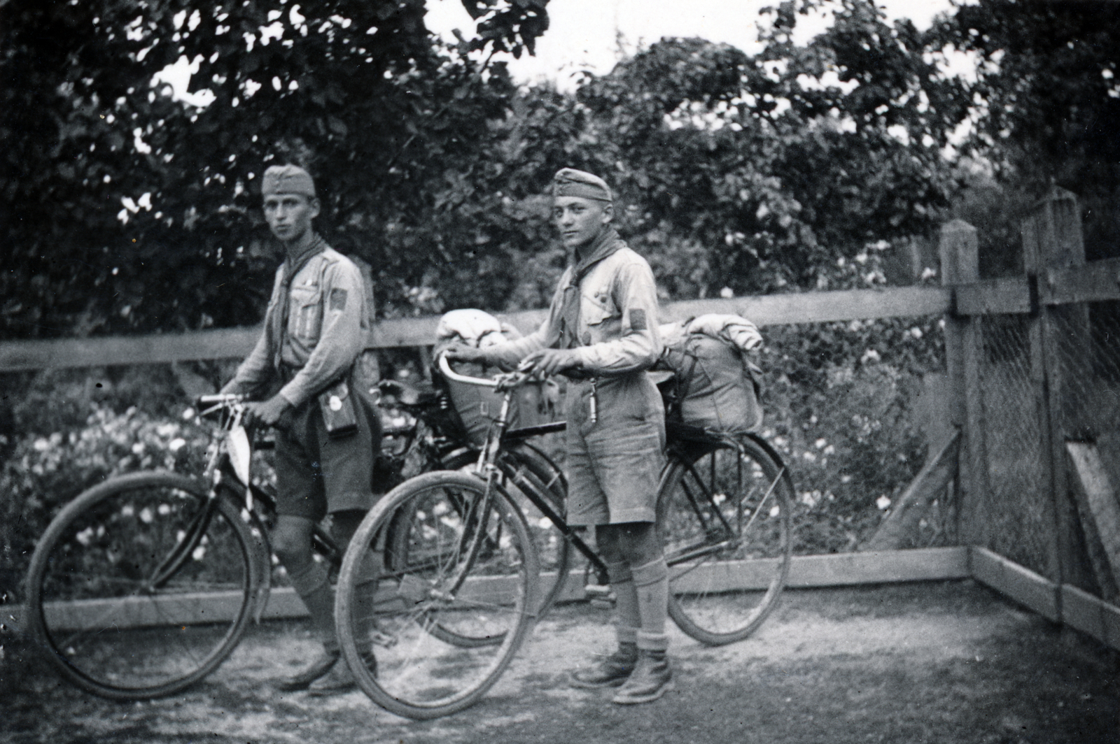 1936, Fóris Gábor / Vastagh Miklós hagyatéka, kerékpár, cserkész, portré, Fortepan #226398