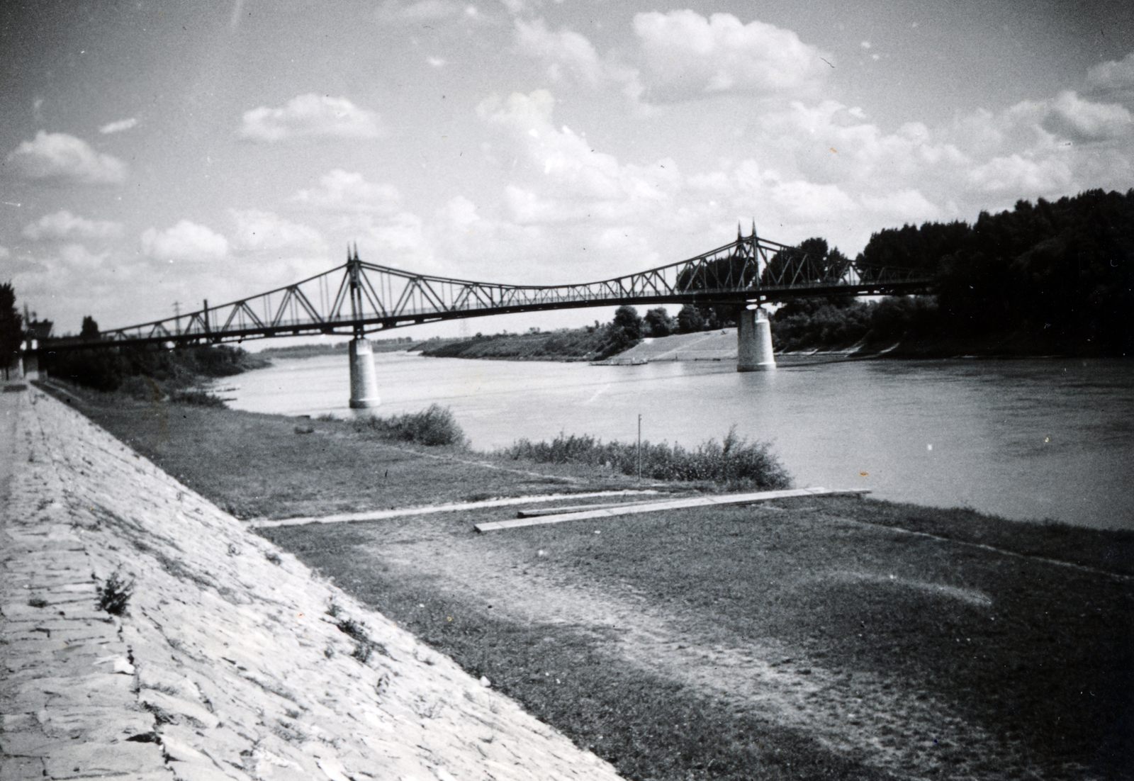 Hungary, Szolnok, Tisza híd., 1936, Fóris Gábor / Vastagh Miklós hagyatéka, Fortepan #226402