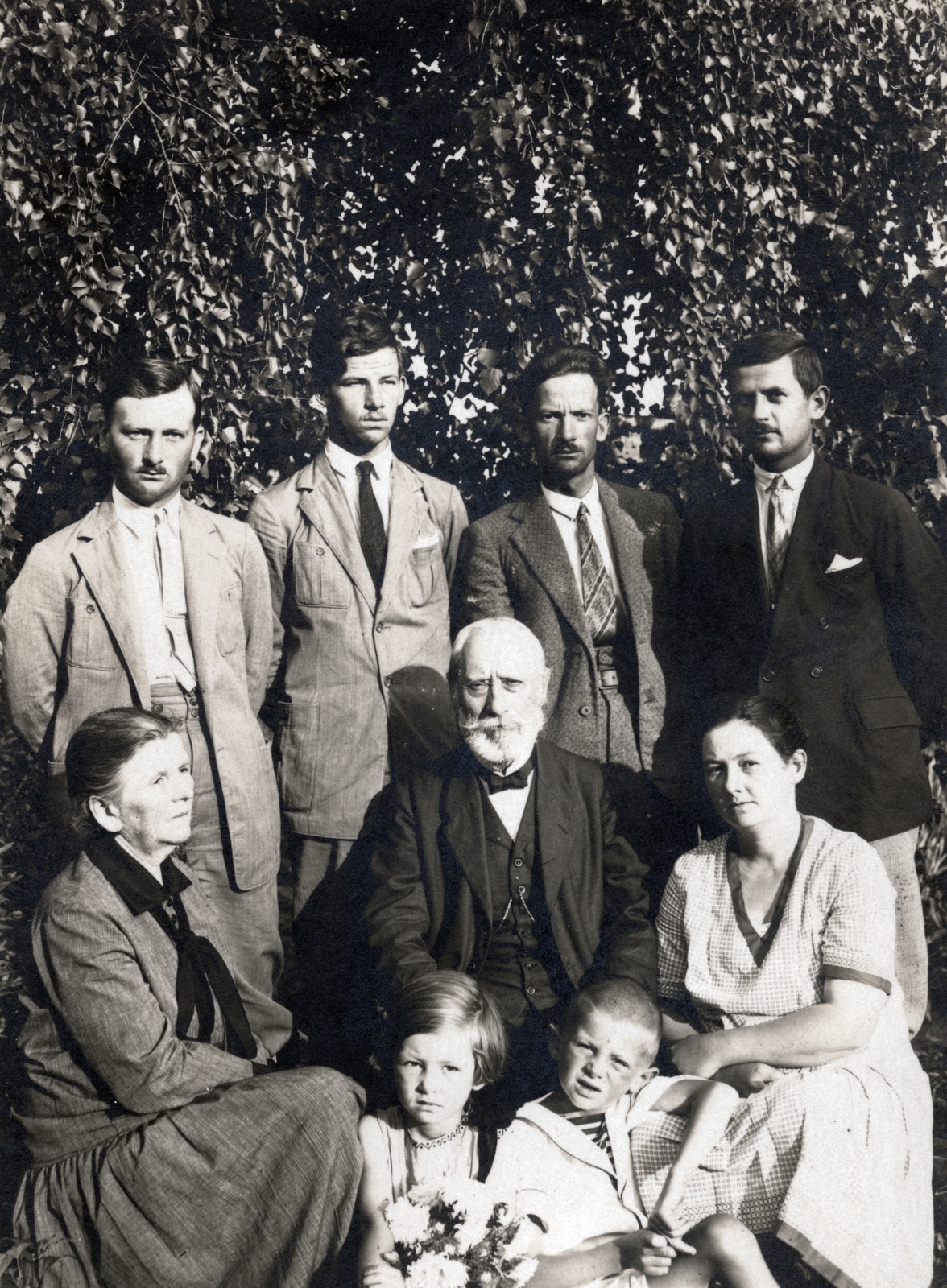 1929, Alföldy Mari, csoportkép, család, Fortepan #226568