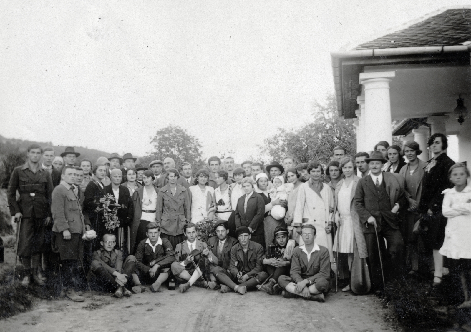 1932, Alföldy Mari, csoportkép, Fortepan #226575