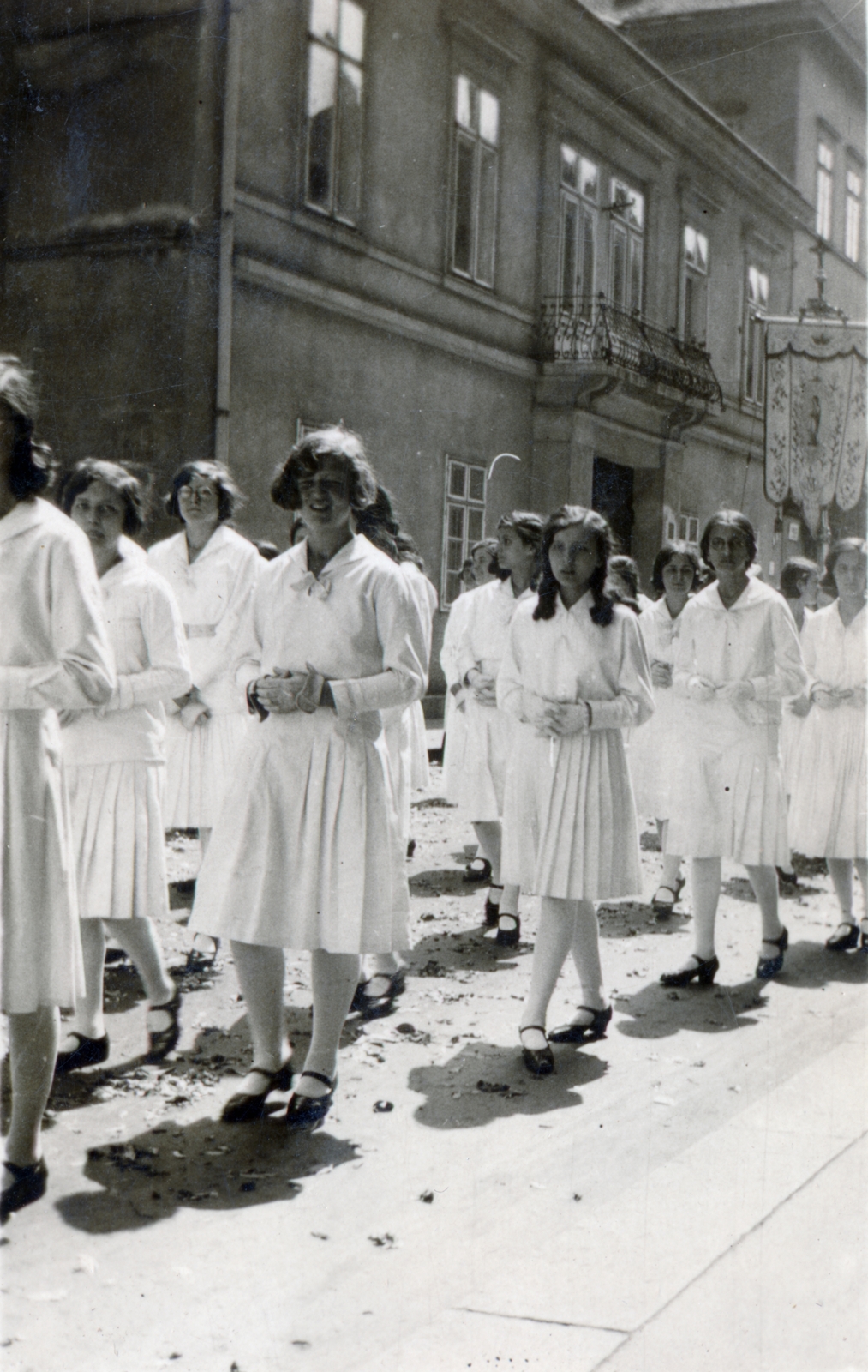 1933, Alföldy Mari, First Communion, Fortepan #226621