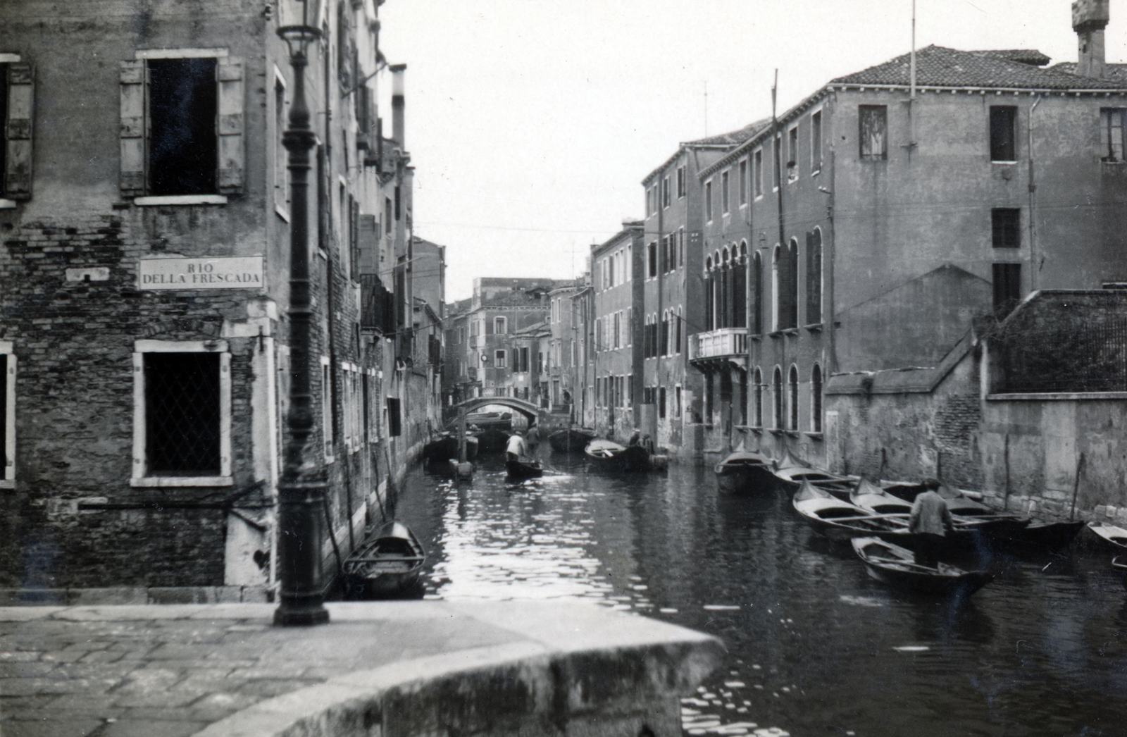 Italy, Venice, balra a Rio della Frescada, jobbra a Rio de San Pantalon., 1933, Alföldy Mari, Fortepan #226632