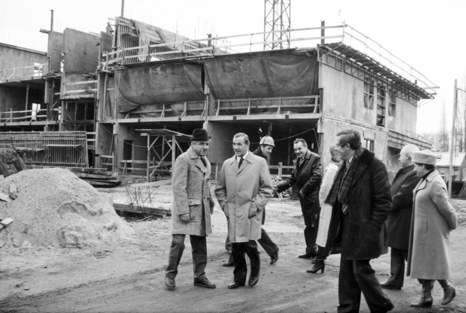 Hungary, Budapest XX., Köves út 1., a Jahn Ferenc Dél-pesti Kórház és Rendelőintézet építkezése., 1978, Középületépítő Vállalat - Kreszán Albert - Koczka András - Kemecsei József, Budapest, Fortepan #226779
