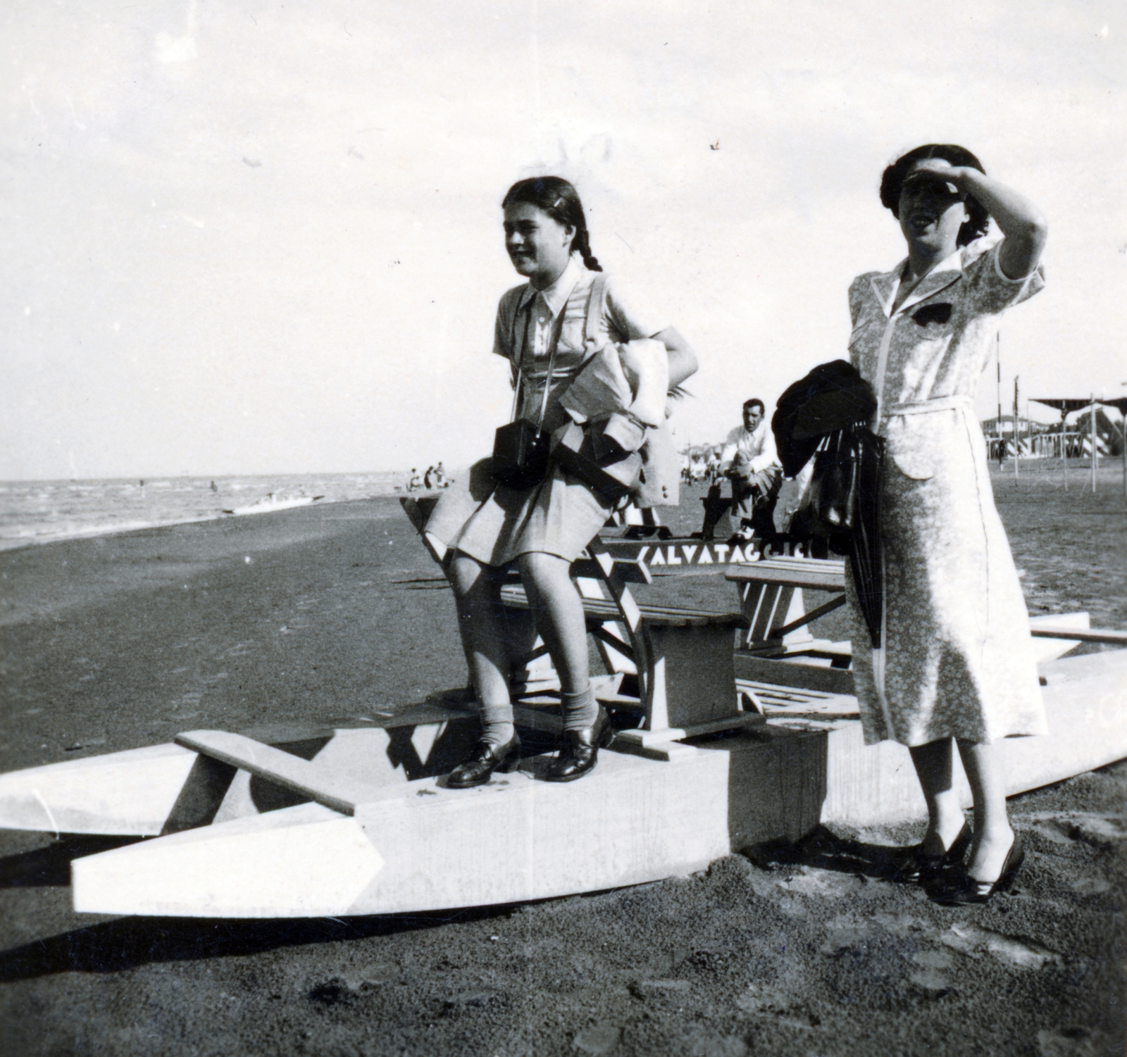 1937, Fortepan/Album076, catamaran, beach, Fortepan #227096