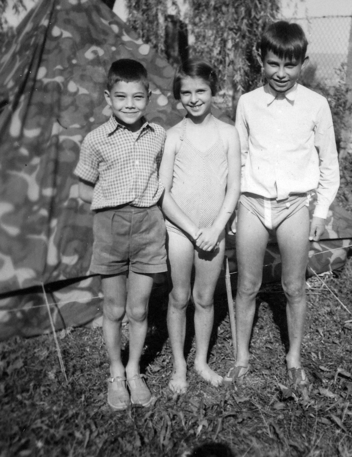 1956, Wein Sarolta, tent, kids, Fortepan #22713