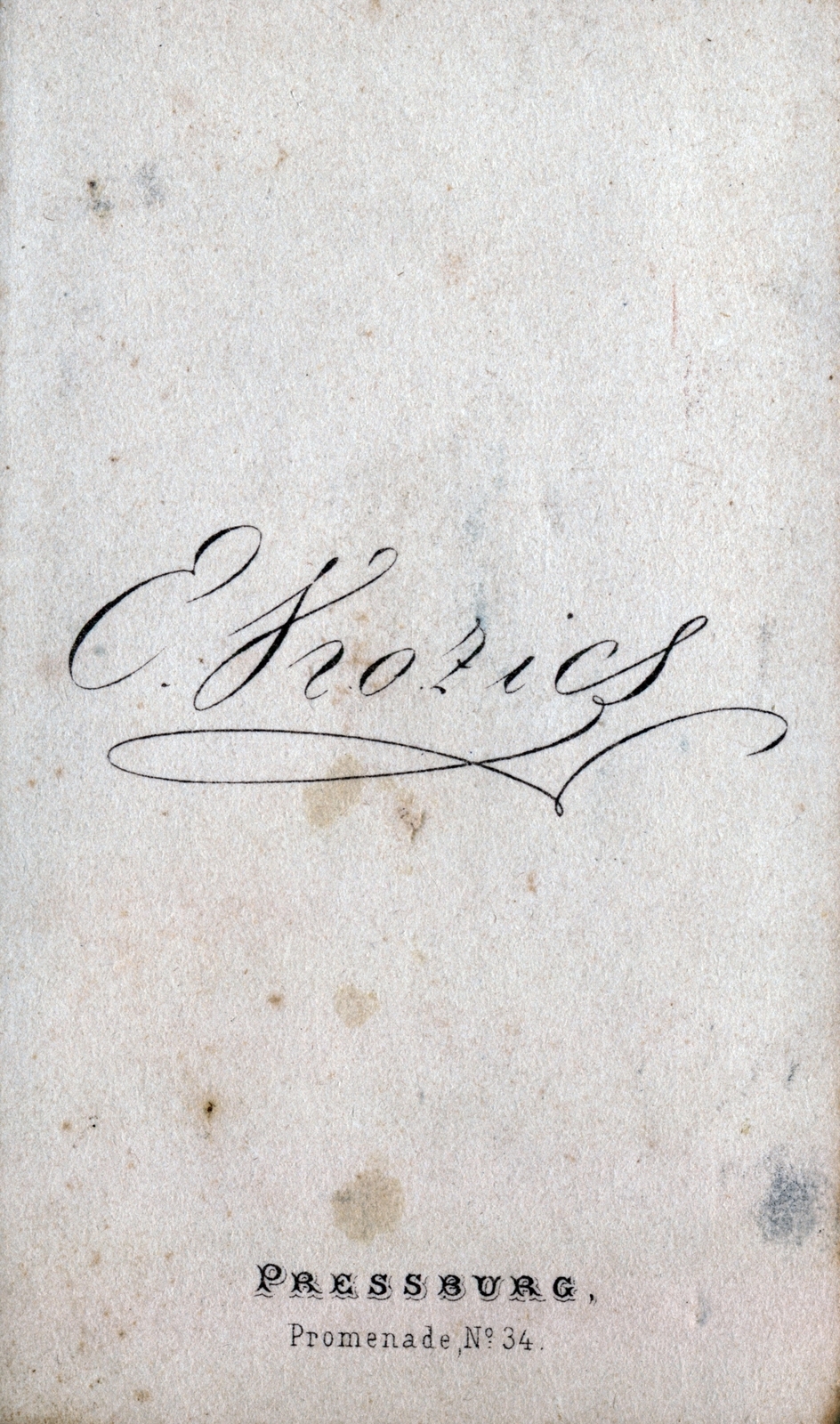 Slovakia, Bratislava, Promenade 34., Kozics fényképész., 1900, Perlaki Rózsa, verso, photographer, studio, Fortepan #227237