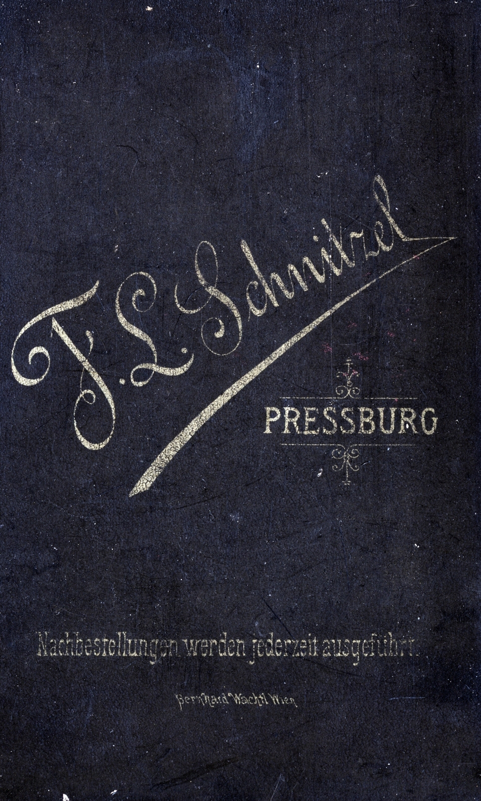 Pozsony, 1902, Perlaki Rózsa, hátlap, fényképész, műterem, Fortepan #227250