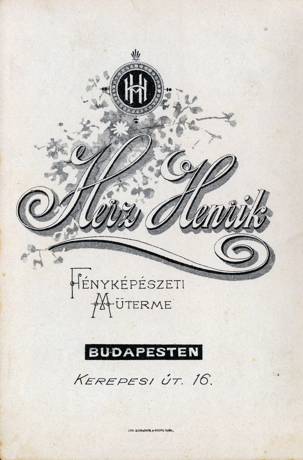 Hungary, Budapest VII., Rákóczi (Kerepesi) út 16., Herz Henrik fényképészeti műterme., 1903, Perlaki Rózsa, verso, photographer, studio, Budapest, Fortepan #227267