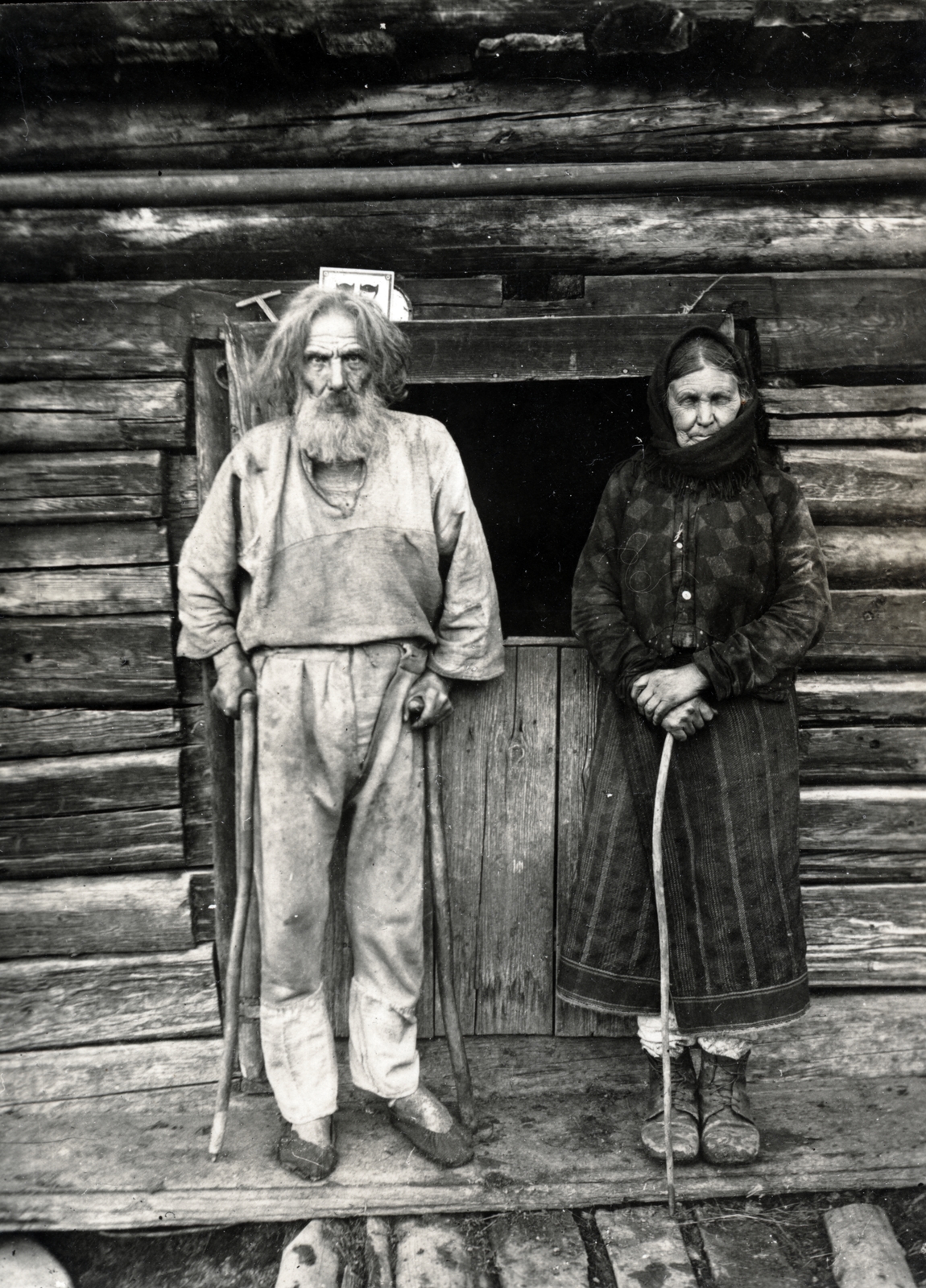 1917, Vízkelety László, Best of, peasant, man and woman, farmhouse, beard, stock, poverty, Fortepan #227324