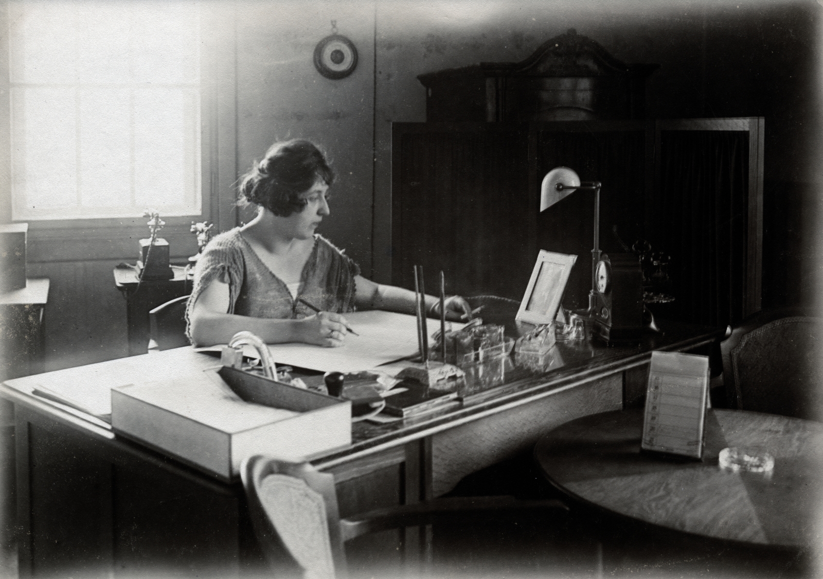 1928, Vízkelety László, backlight, office, Fortepan #227375