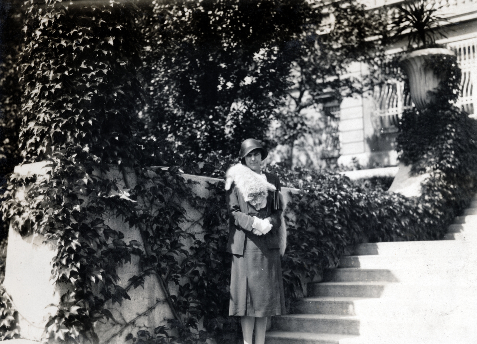 1930, Vízkelety László, hölgy, repkény, szőrme, Fortepan #227432