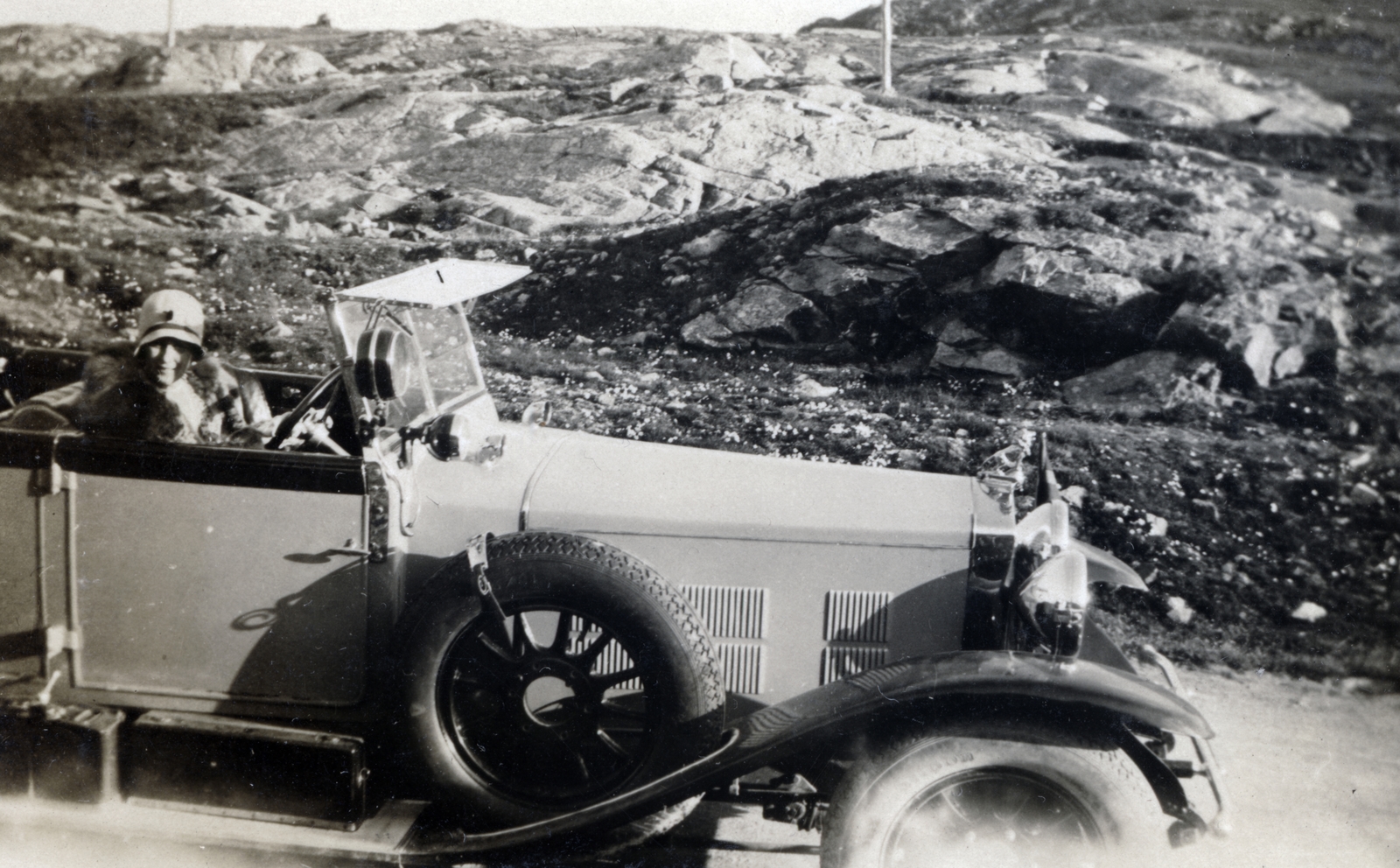 1929, Vízkelety László, hat, automobile, hillside, Fortepan #227452