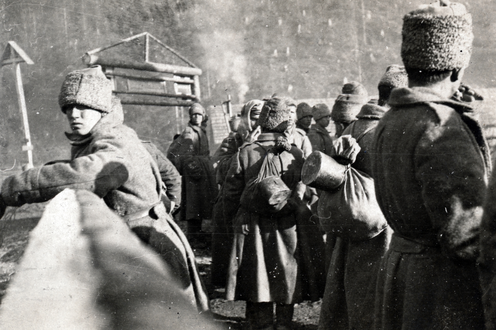 1915, Vízkelety László, kucsma, hátizsák, orosz katona, Fortepan #227516