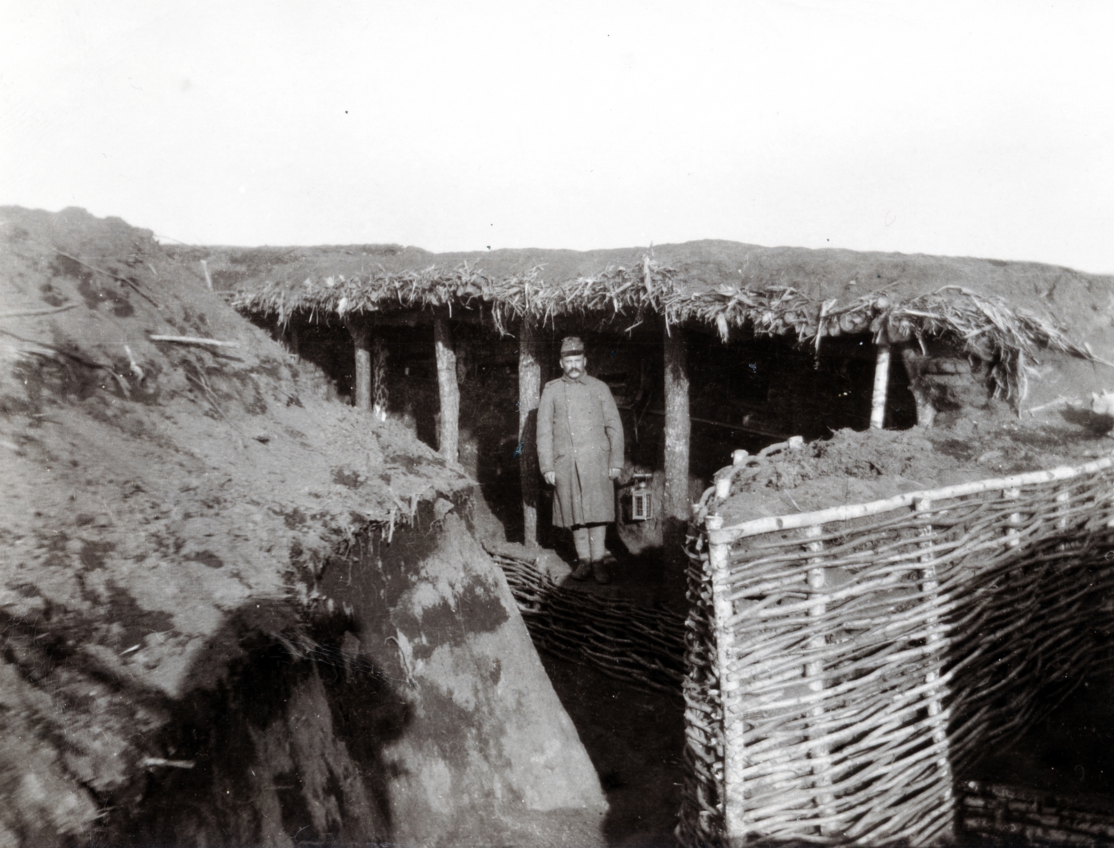 1916, Vízkelety László, trench, Fortepan #227518