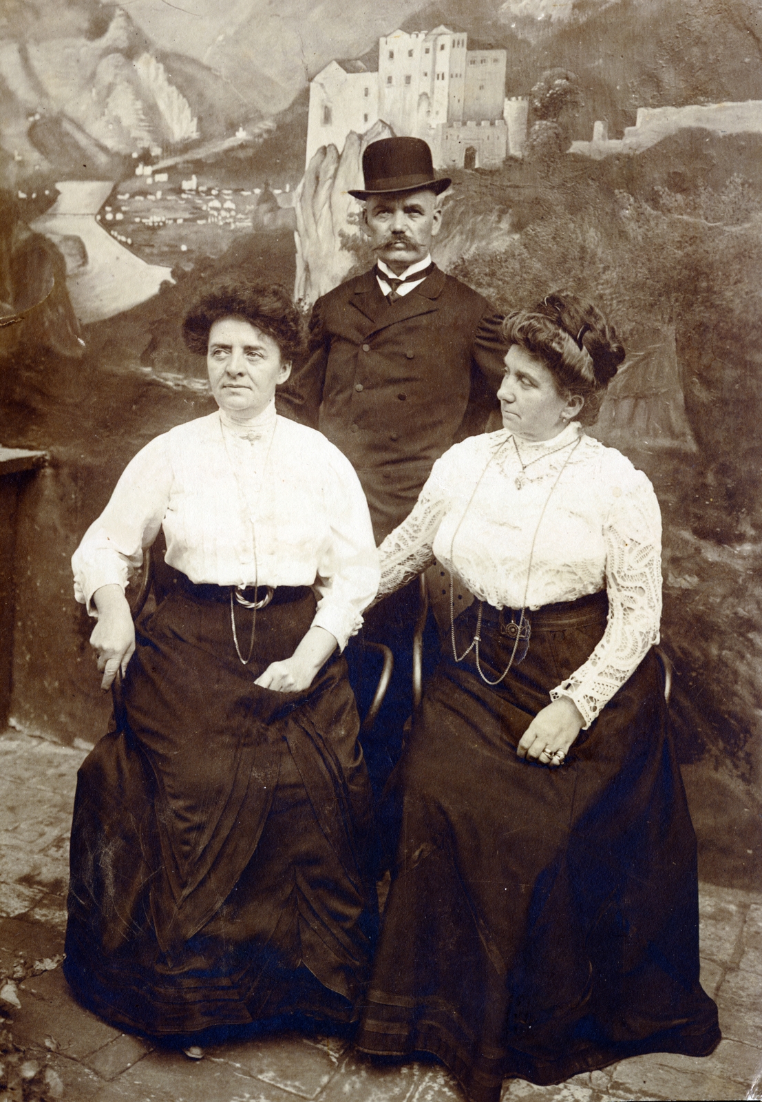 1911, Vízkelety László, Best of, three people, Fortepan #227586