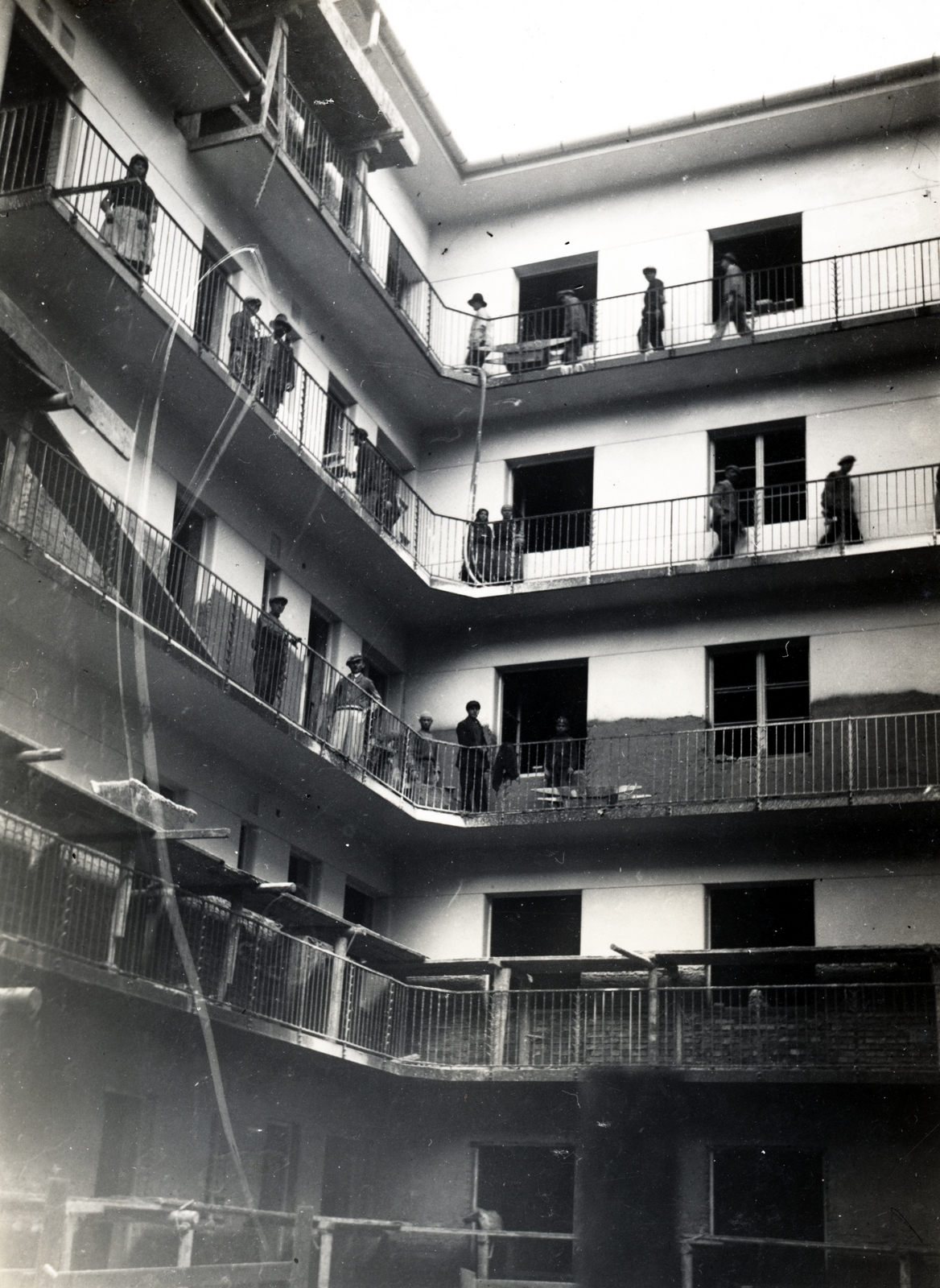 1930, Vízkelety László, Best of, tenement house, courtyard balcony, Fortepan #227617