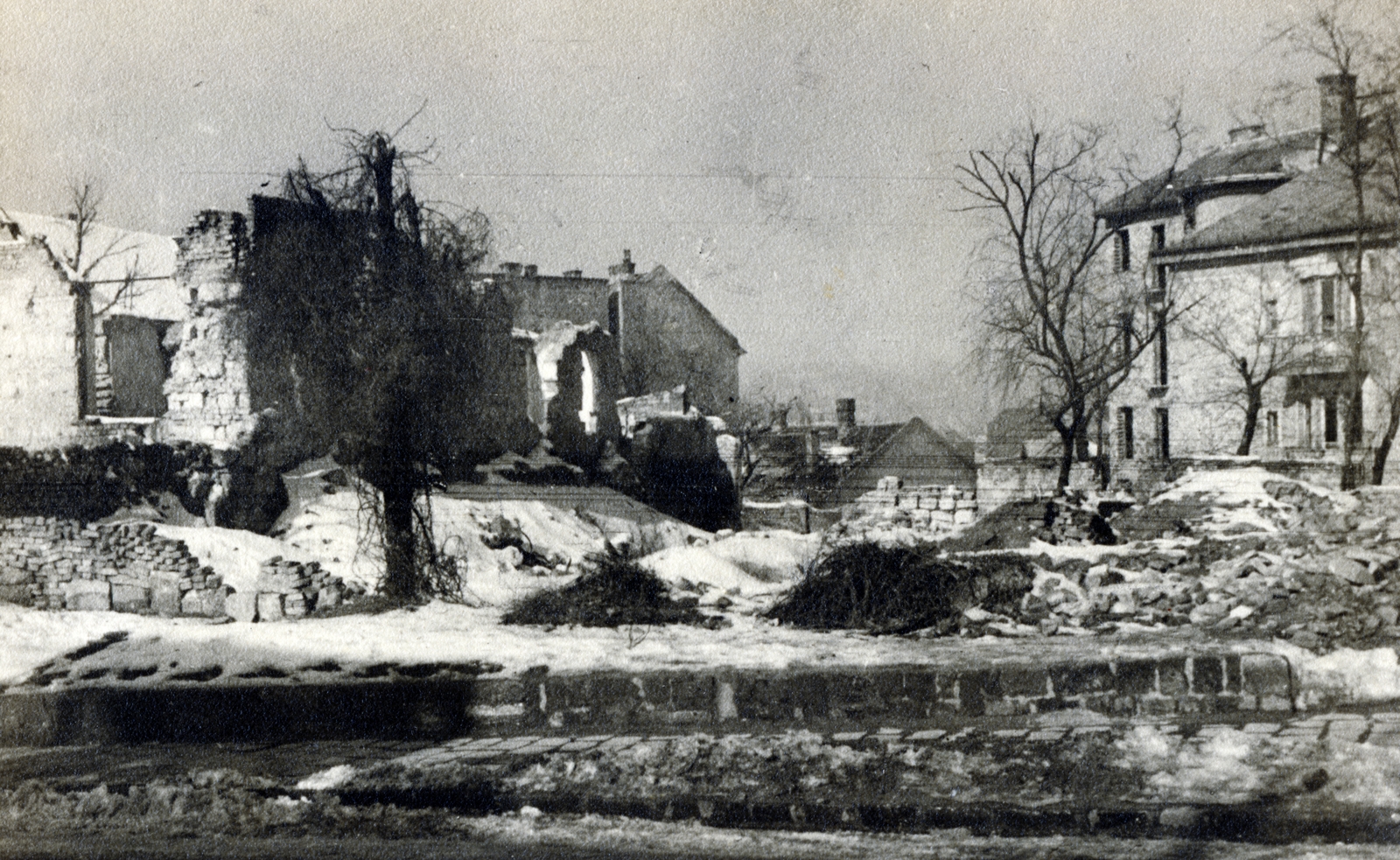 1949, Vízkelety László, épületkár, Fortepan #227659