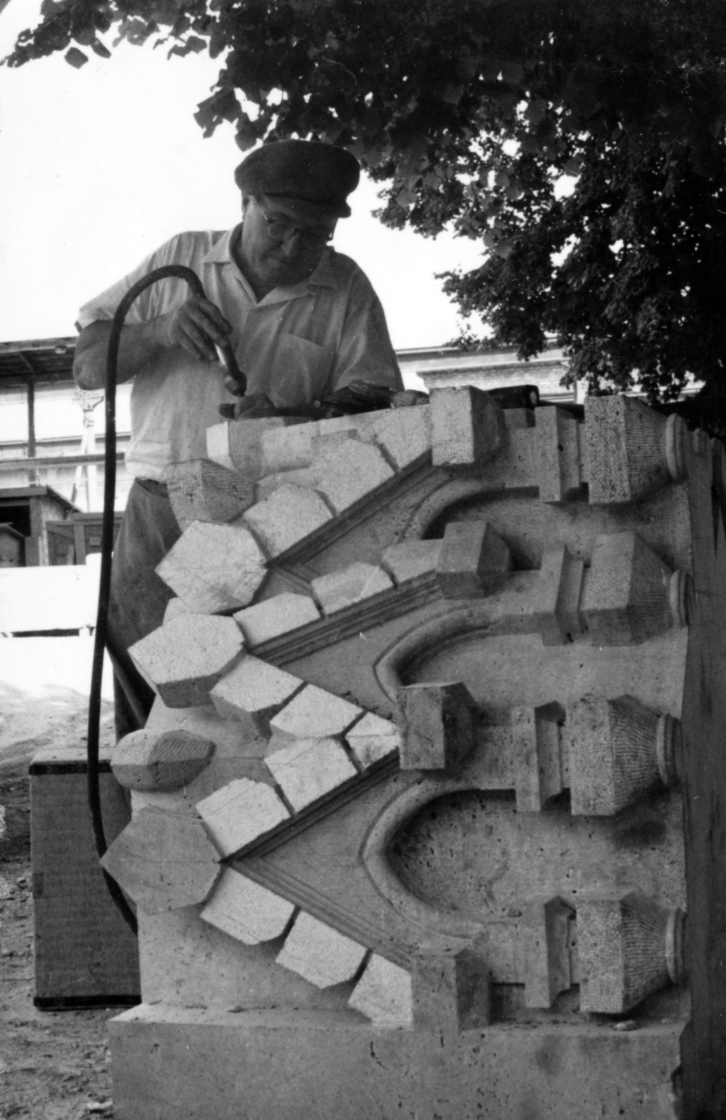 1971, Középületépítő Vállalat - Kreszán Albert - Koczka András - Kemecsei József, modern art, Fortepan #227715