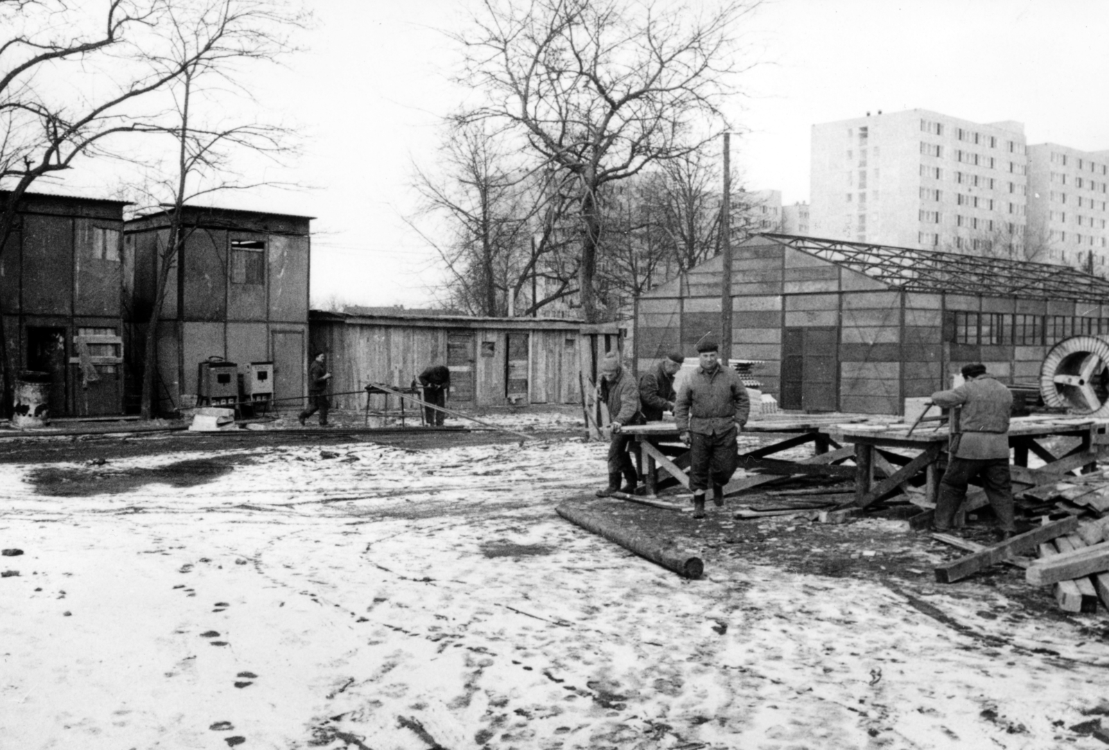 Magyarország, 1978, Középületépítő Vállalat - Kreszán Albert - Koczka András - Kemecsei József, Budapest, Fortepan #228081