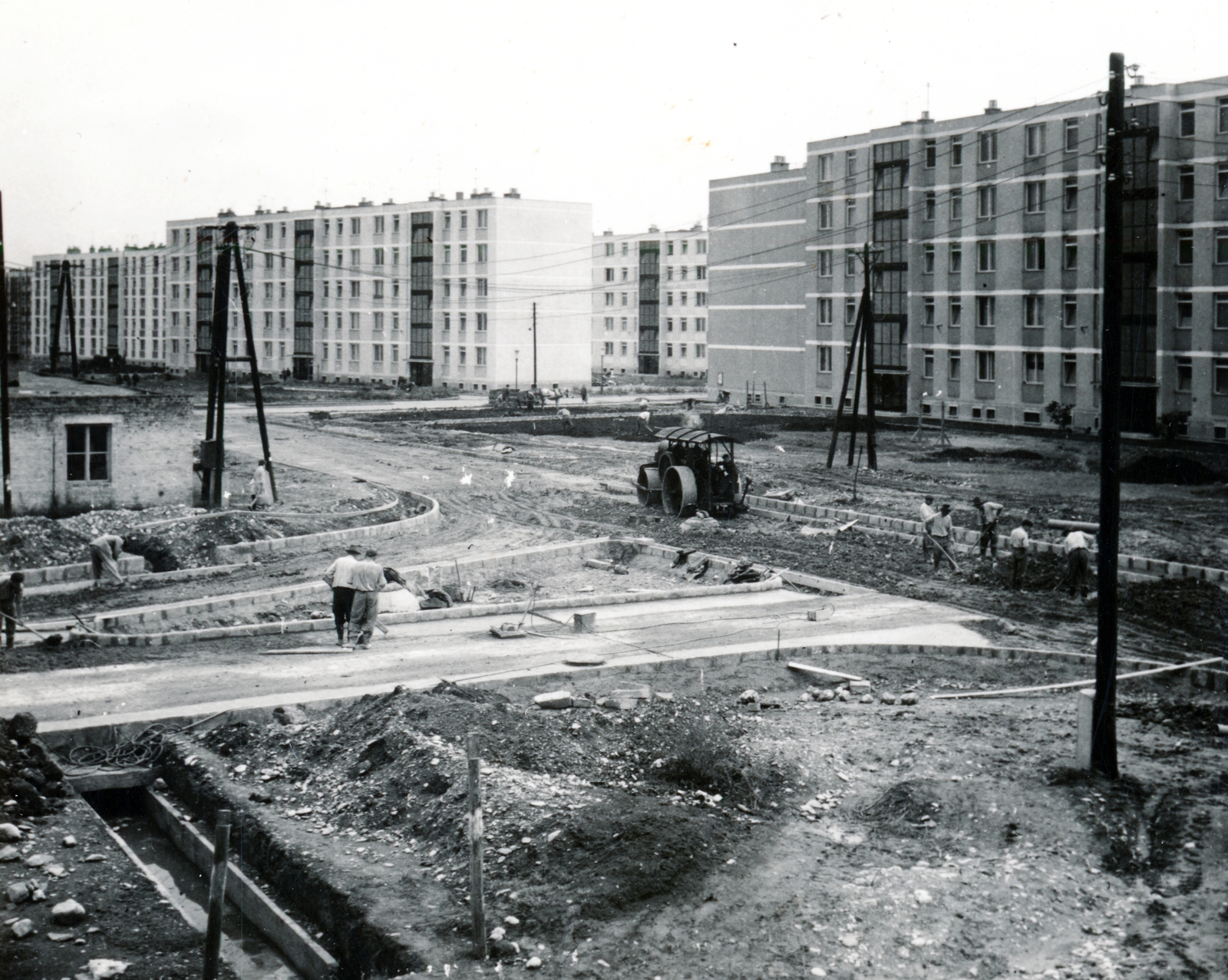 Hungary, Miskolc, Kilián-dél lakótelep, Könyves Kálmán utca - Kandó Kálmán utca kereszteződés., 1963, Ábrahám Katalin és László, blocks, Fortepan #228240