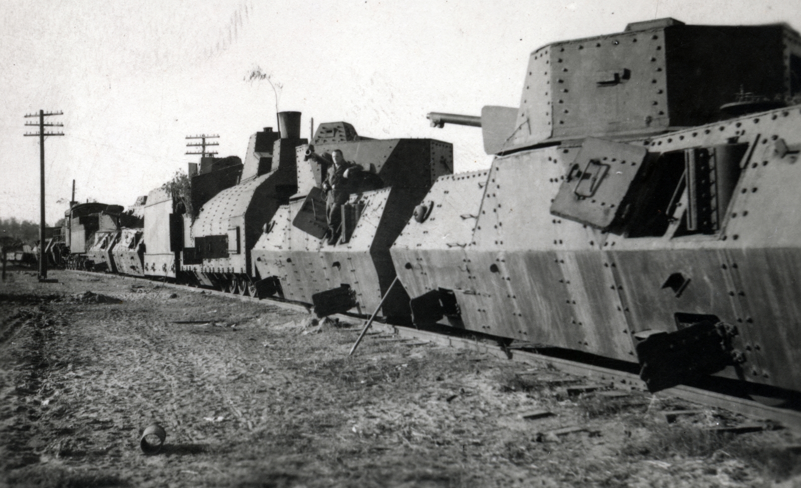 szovjet páncélvonat a keleti fronton, német támadás után., 1942, Szűcs Zsigmond örökösei, armored railway, Fortepan #228607