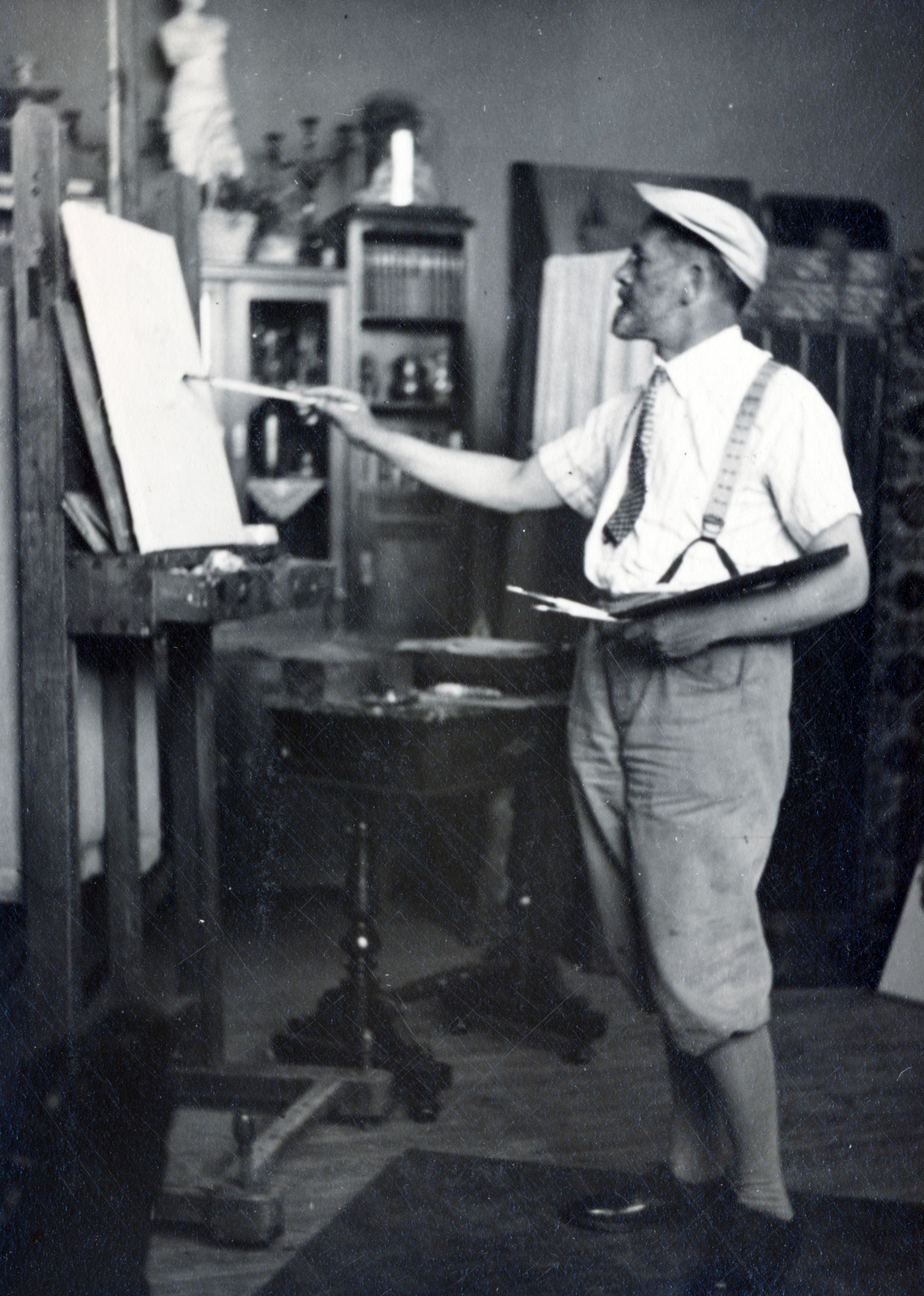 1936, Flanek-Falvay-Kováts, painter, easel, Fortepan #228683