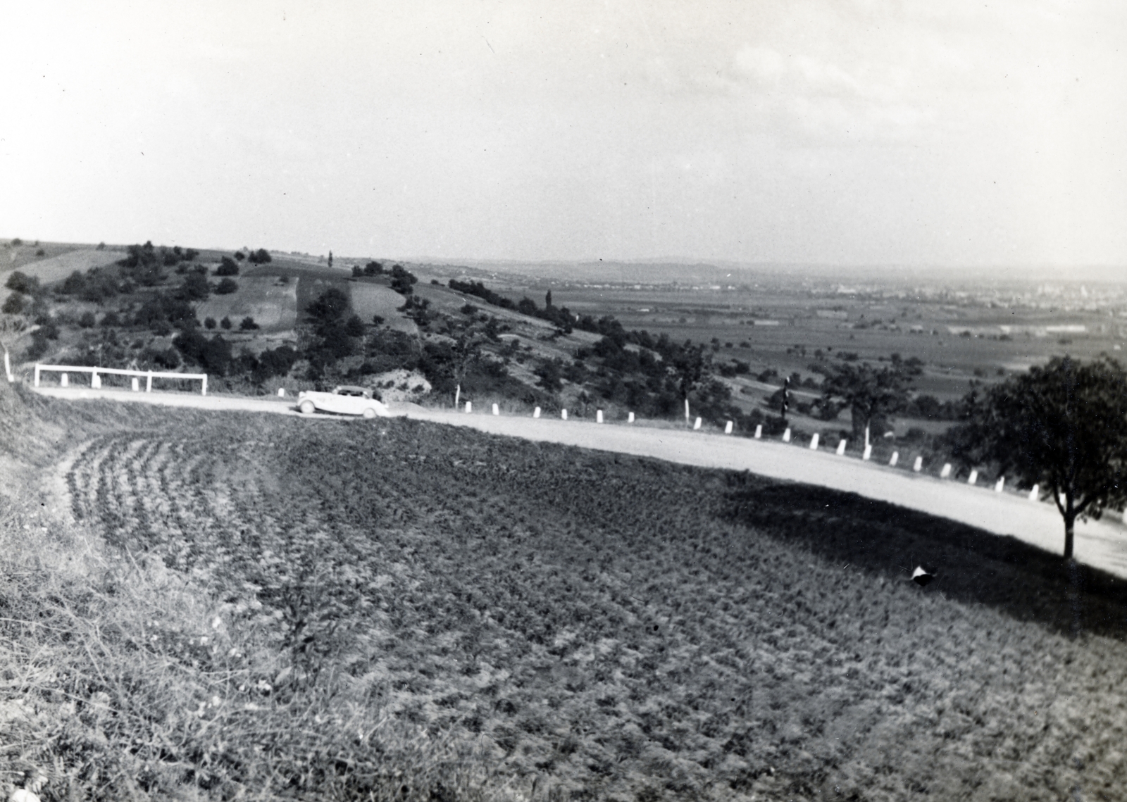 Hungary, Vác, a 2-es számú főút a Nyulas dűlőnél., 1935, Flanek-Falvay-Kováts, Fortepan #228745