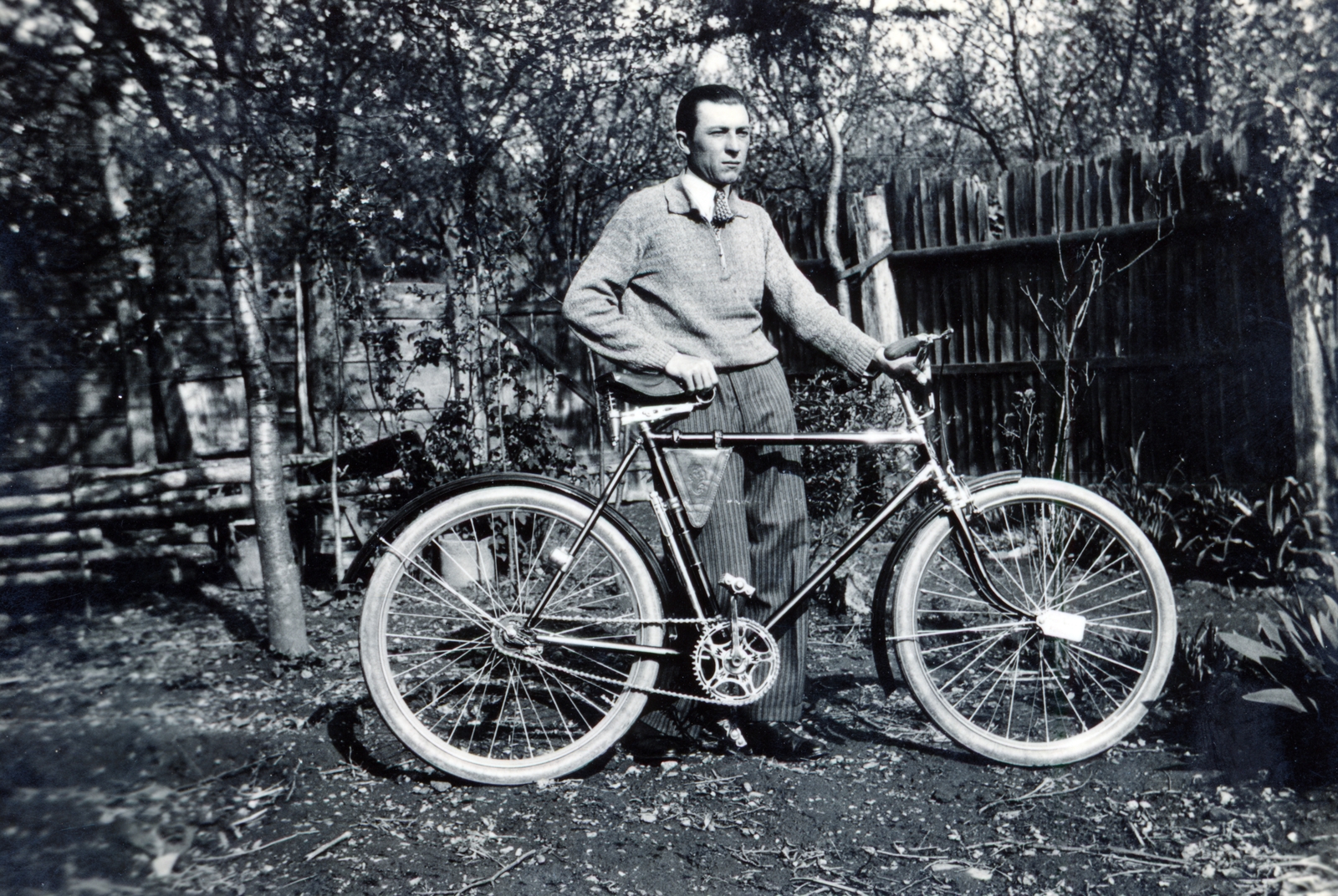 1935, Petősi Dénes, bicycle, Fortepan #228915