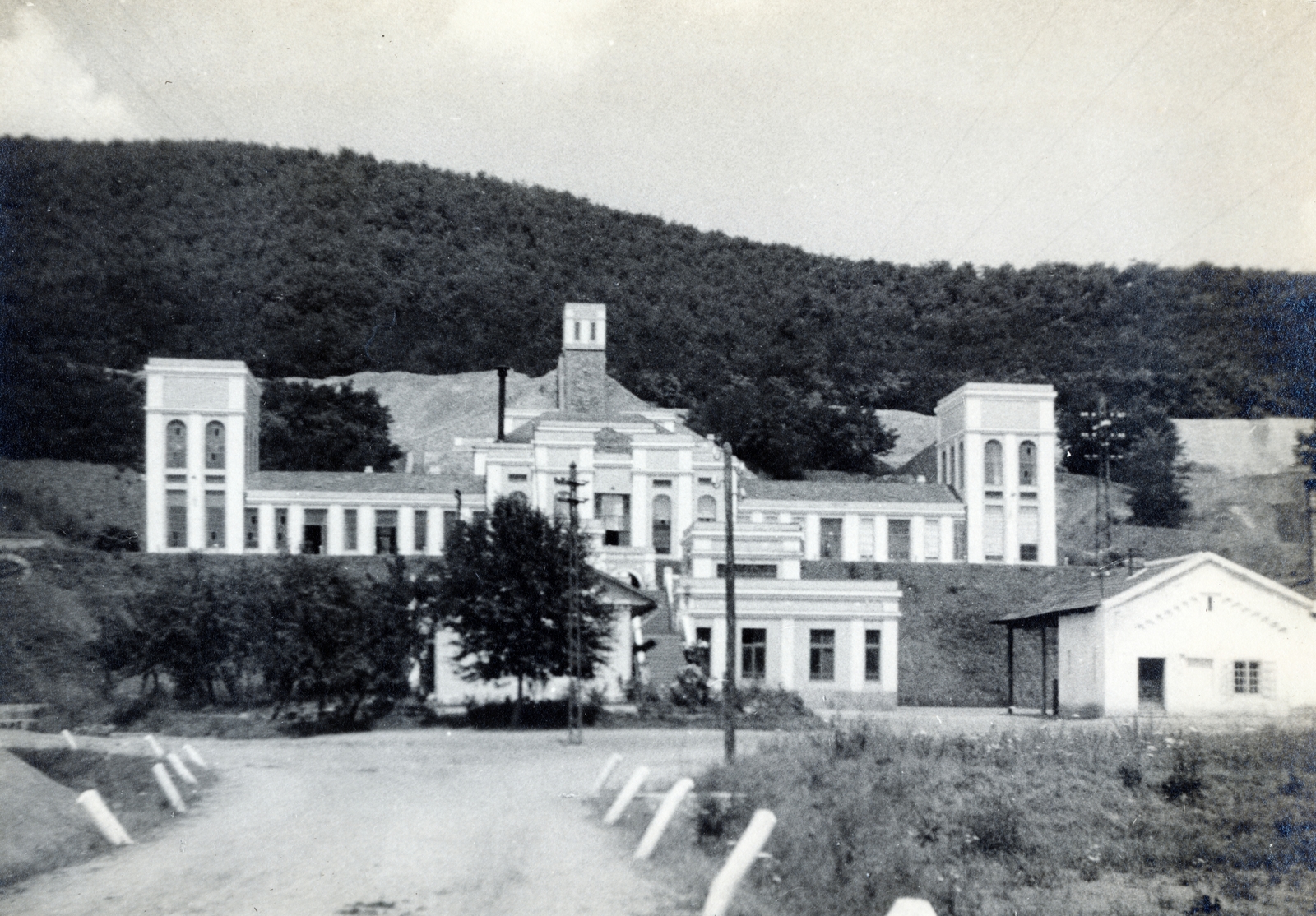 Magyarország, Recsk, Magyar Királyi Állami Mátrabánya, ércelőkészítő üzem a Lahóca-hegy oldalában., 1932, Flanek-Falvay-Kováts, Fortepan #229018