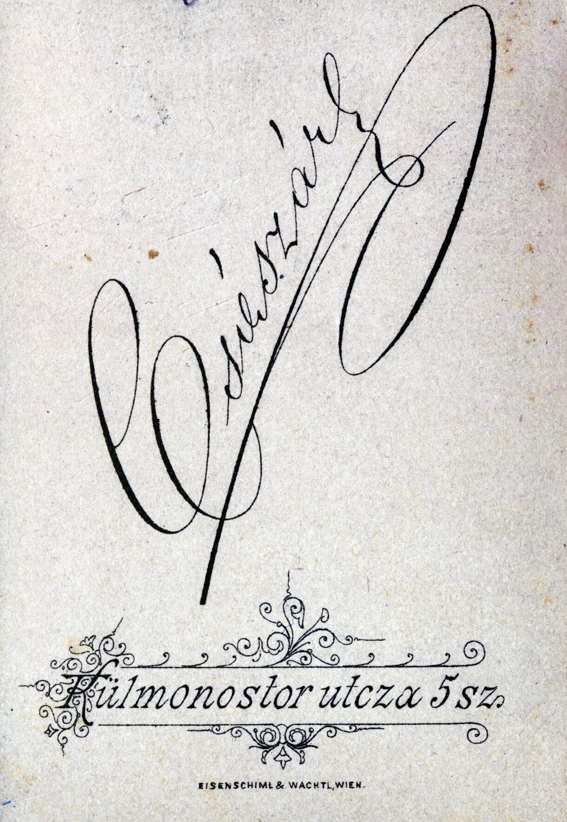 1900, Ábrahám Katalin és László, hátlap, fényképész, műterem, Fortepan #229049