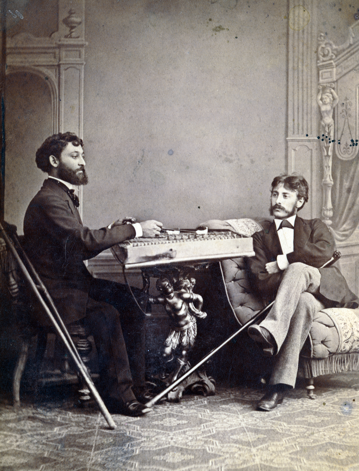 1900, Ábrahám Katalin és László, hangszer, cimbalom, thonet, mankó, Fortepan #229072