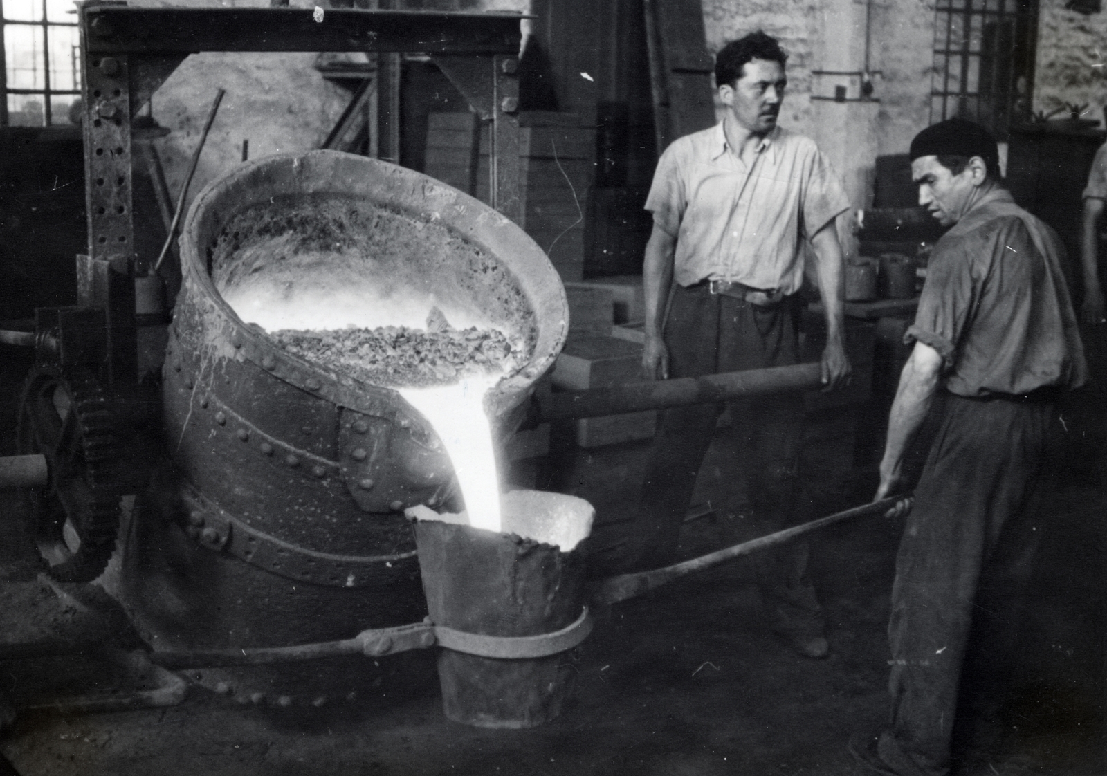 1955, Flanek-Falvay-Kováts, foundry, metallurgy, Fortepan #229182