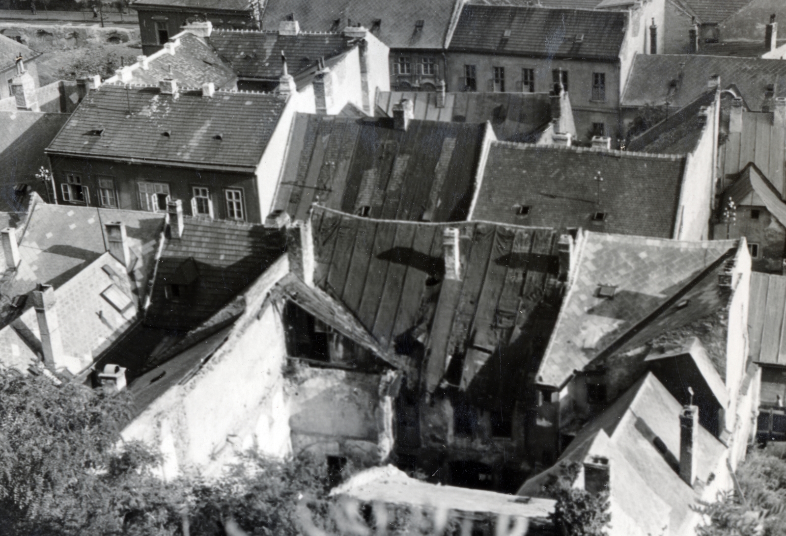 1956, Flanek-Falvay-Kováts, roof, Fortepan #229198
