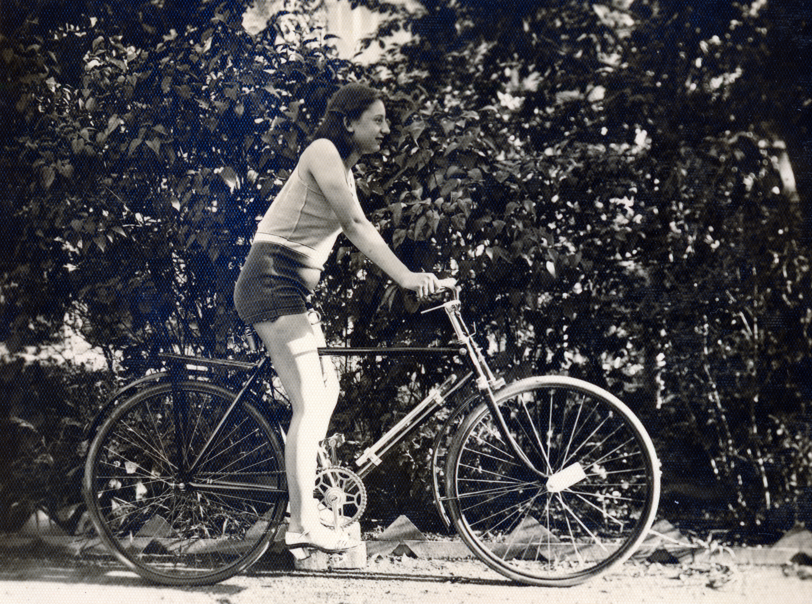 1934, Papp Éva, bicycle, girls'n'cars, Fortepan #229261
