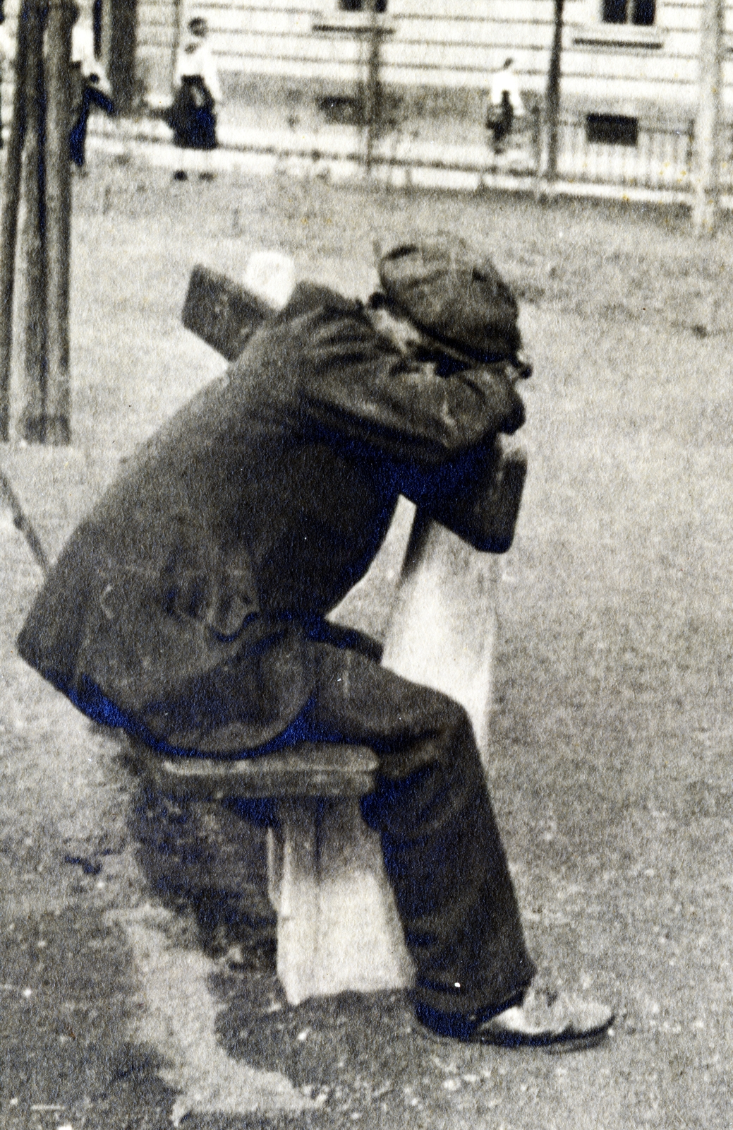 1934, Hirsch Hugó, bench, man, sleeping, Fortepan #229329