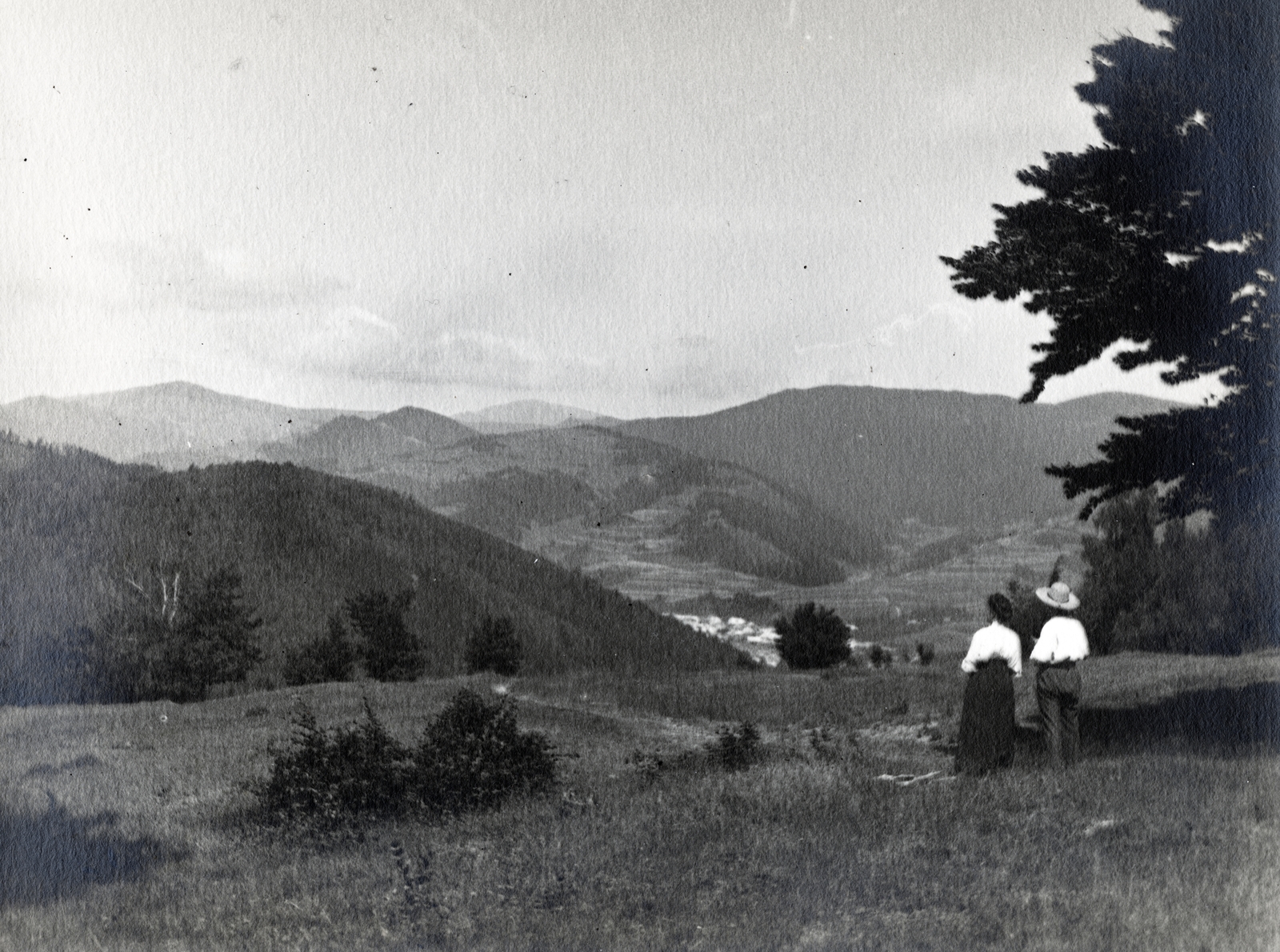 Szlovákia, Dobsina, 1910, Schermann Ákos, tájkép, hegy, Fortepan #229459