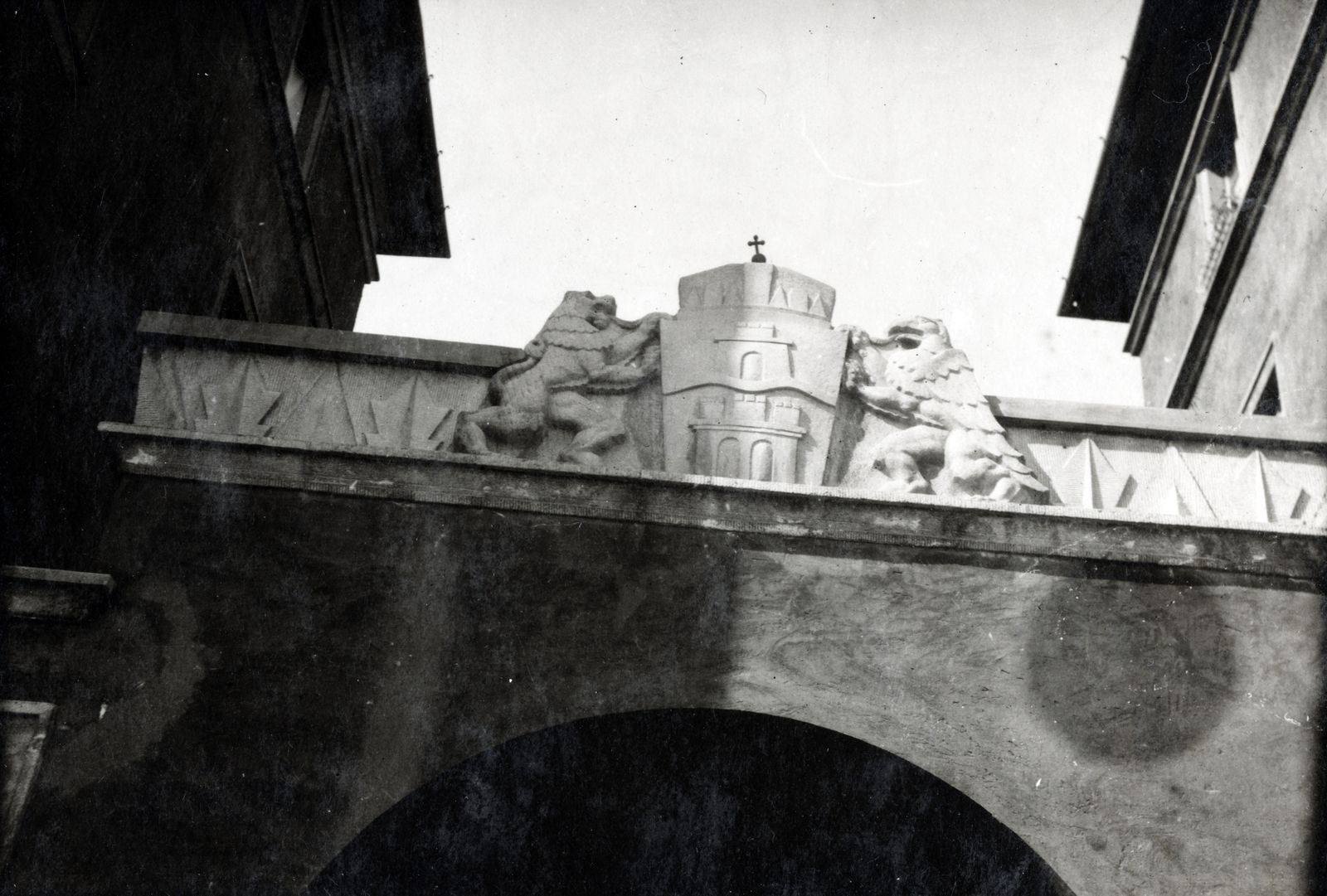 Hungary, Budapest, Budapest címere., 1930, Zimre Zsuzsa, crest, relief, Fortepan #229478